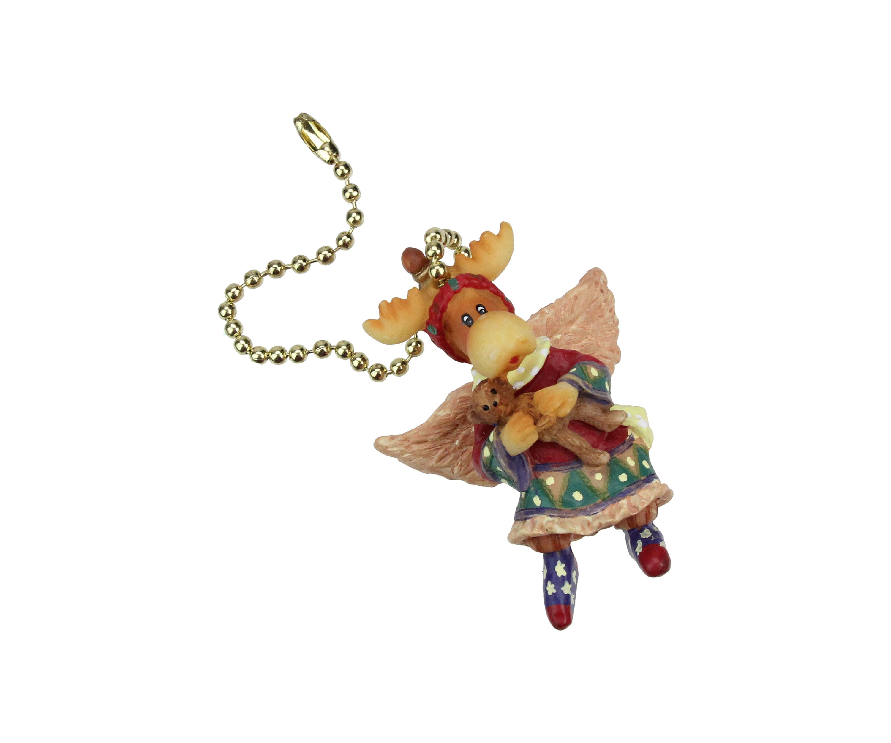 Club Pack of 144 Brown and Green Christmas Moose Ceiling Light Fan Pulls