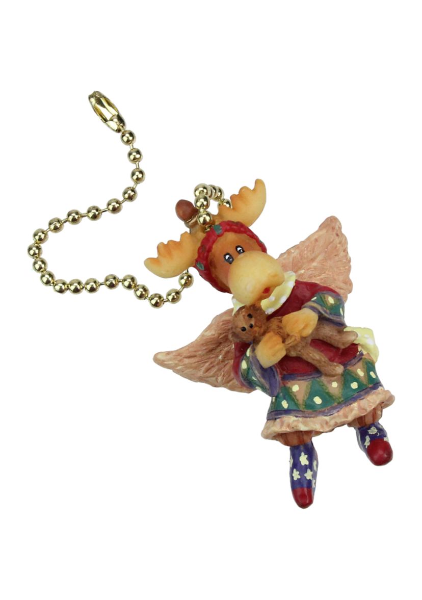 Club Pack of 144 Brown and Green Christmas Moose Ceiling Light Fan Pulls