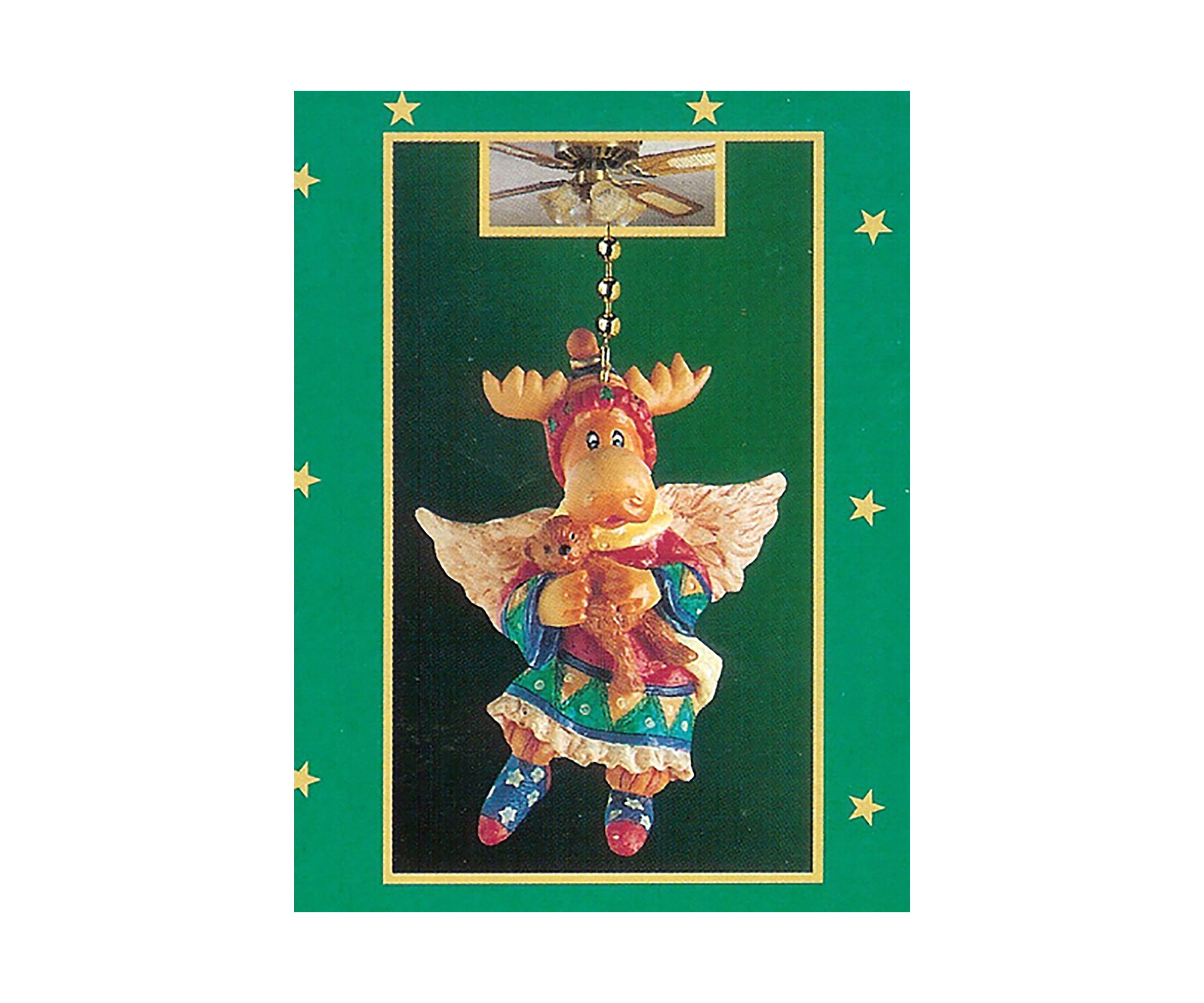 Club Pack of 144 Brown and Green Christmas Moose Ceiling Light Fan Pulls