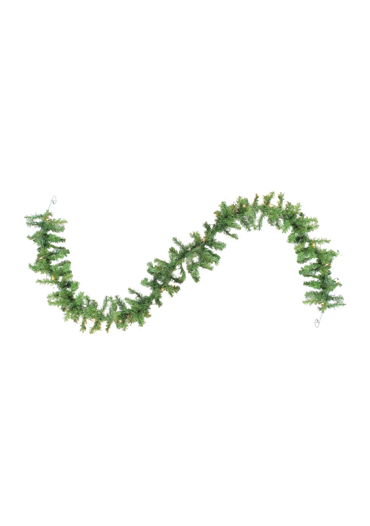 9" x 18" Pre Lit Deluxe Green Windsor Pine Christmas Garland - Clear Lights