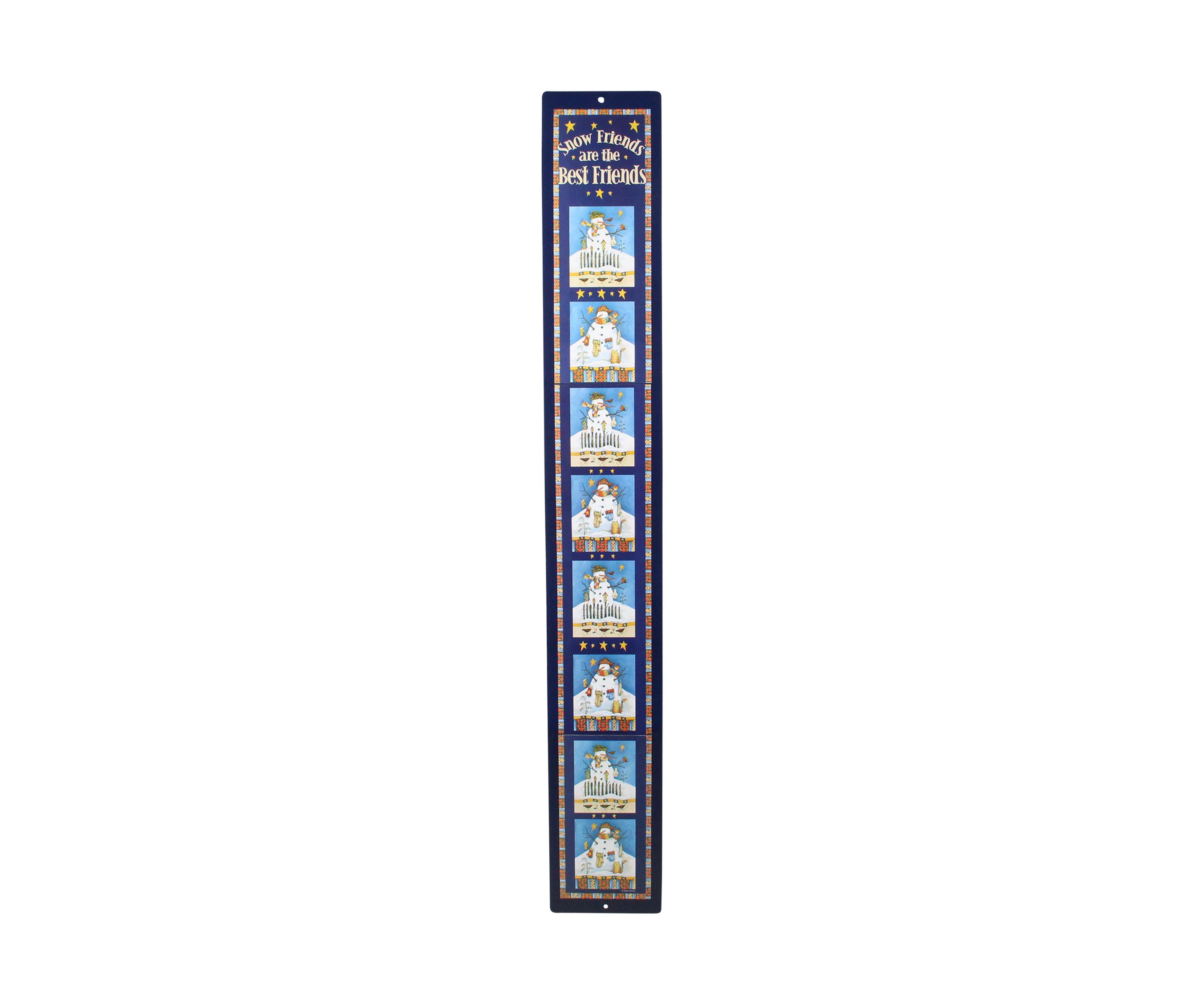 Club Pack of 120 Blue and White Snow Friends Wall Hanging Christmas Card Holders 42Inch