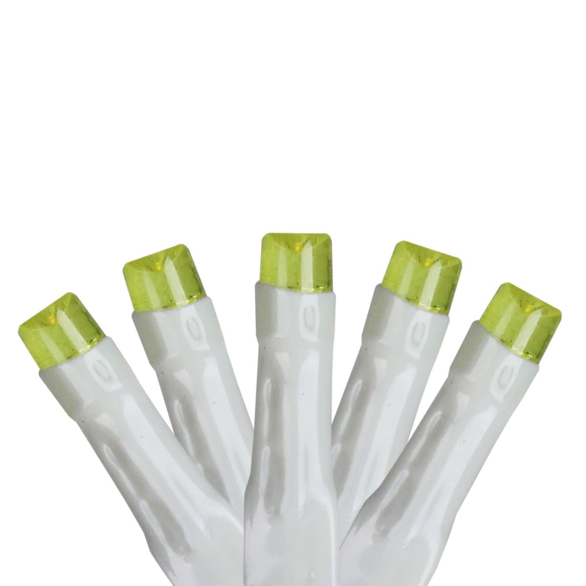 20 Pre-Lit Green Battery Operated LED Wide Angle Christmas Lights - 6.25 ft White Wire