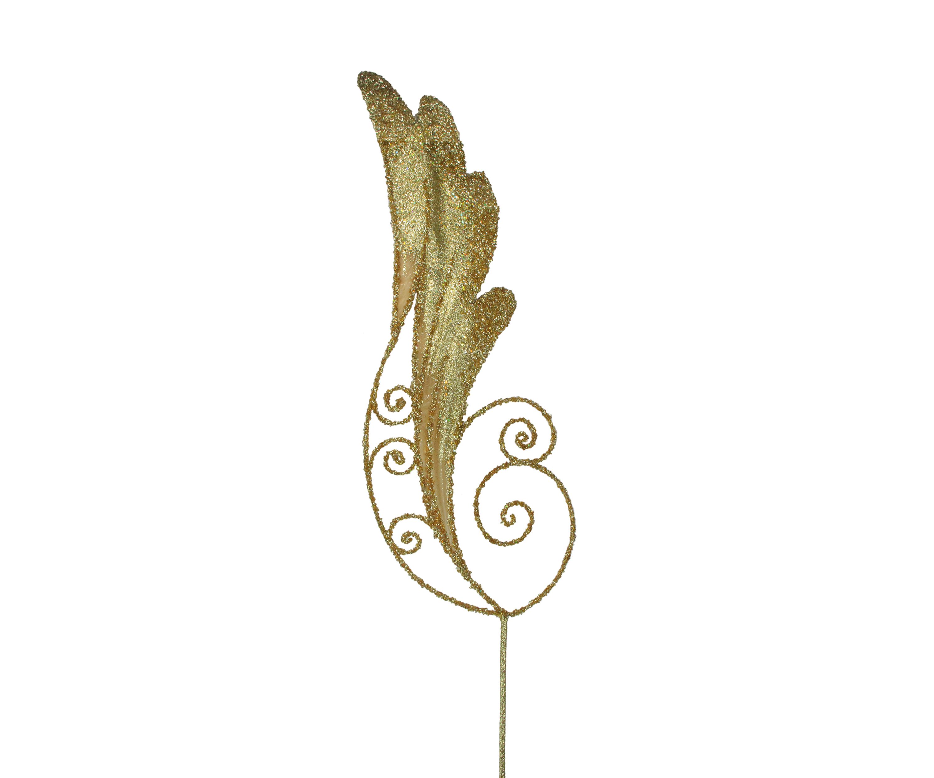 38.5Inch Gold Iridescent Glitter Angel Wing Artificial Christmas Craft Pick