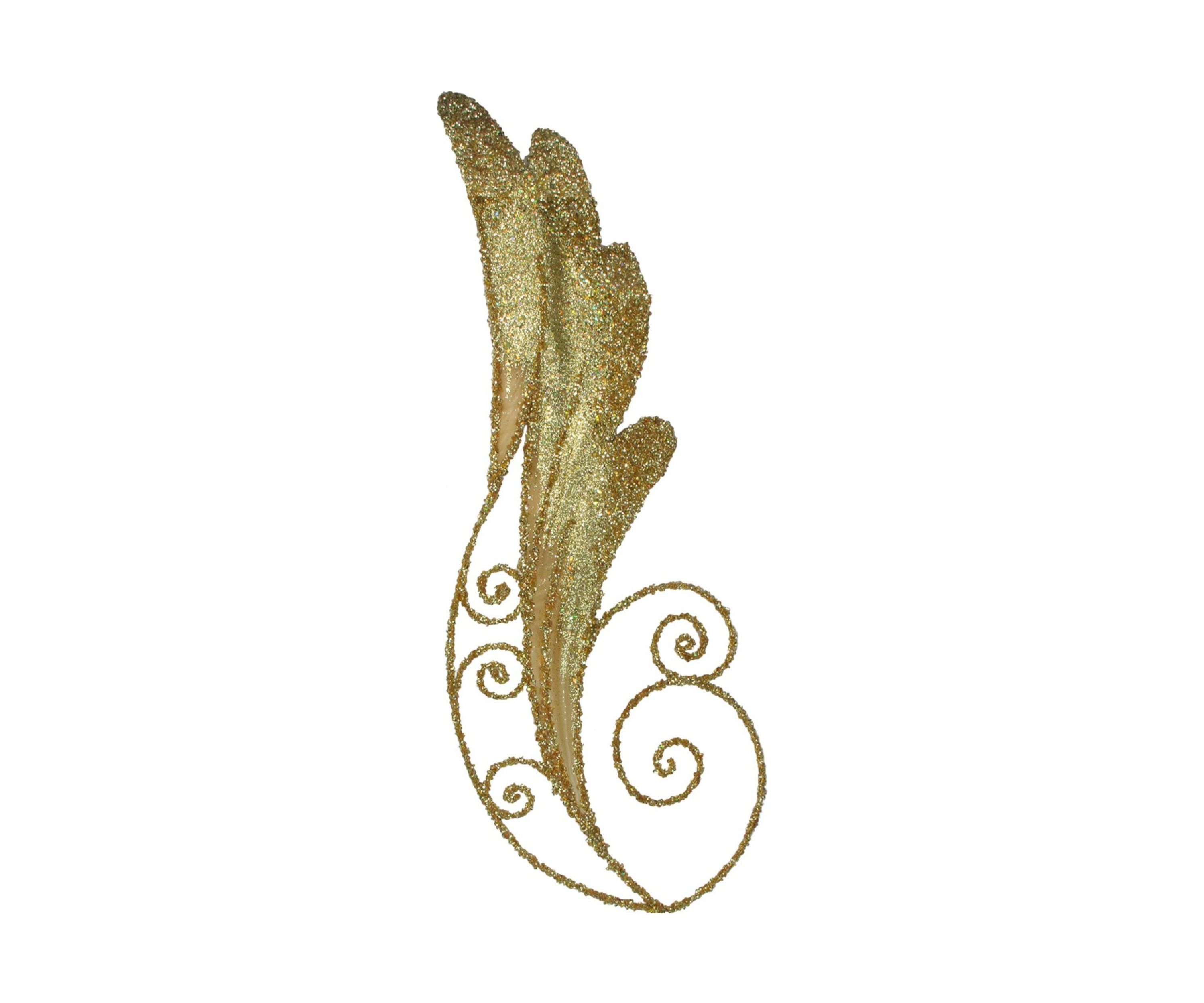 38.5Inch Gold Iridescent Glitter Angel Wing Artificial Christmas Craft Pick