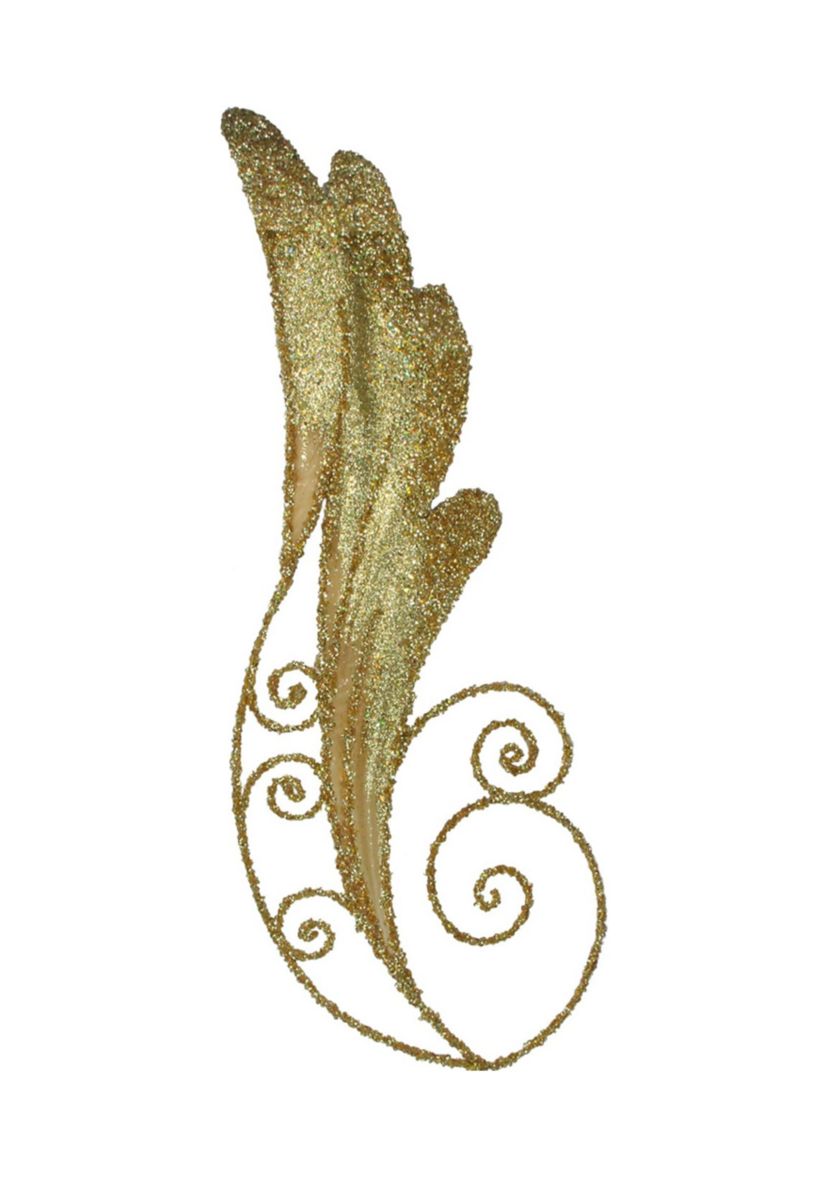 38.5Inch Gold Iridescent Glitter Angel Wing Artificial Christmas Craft Pick