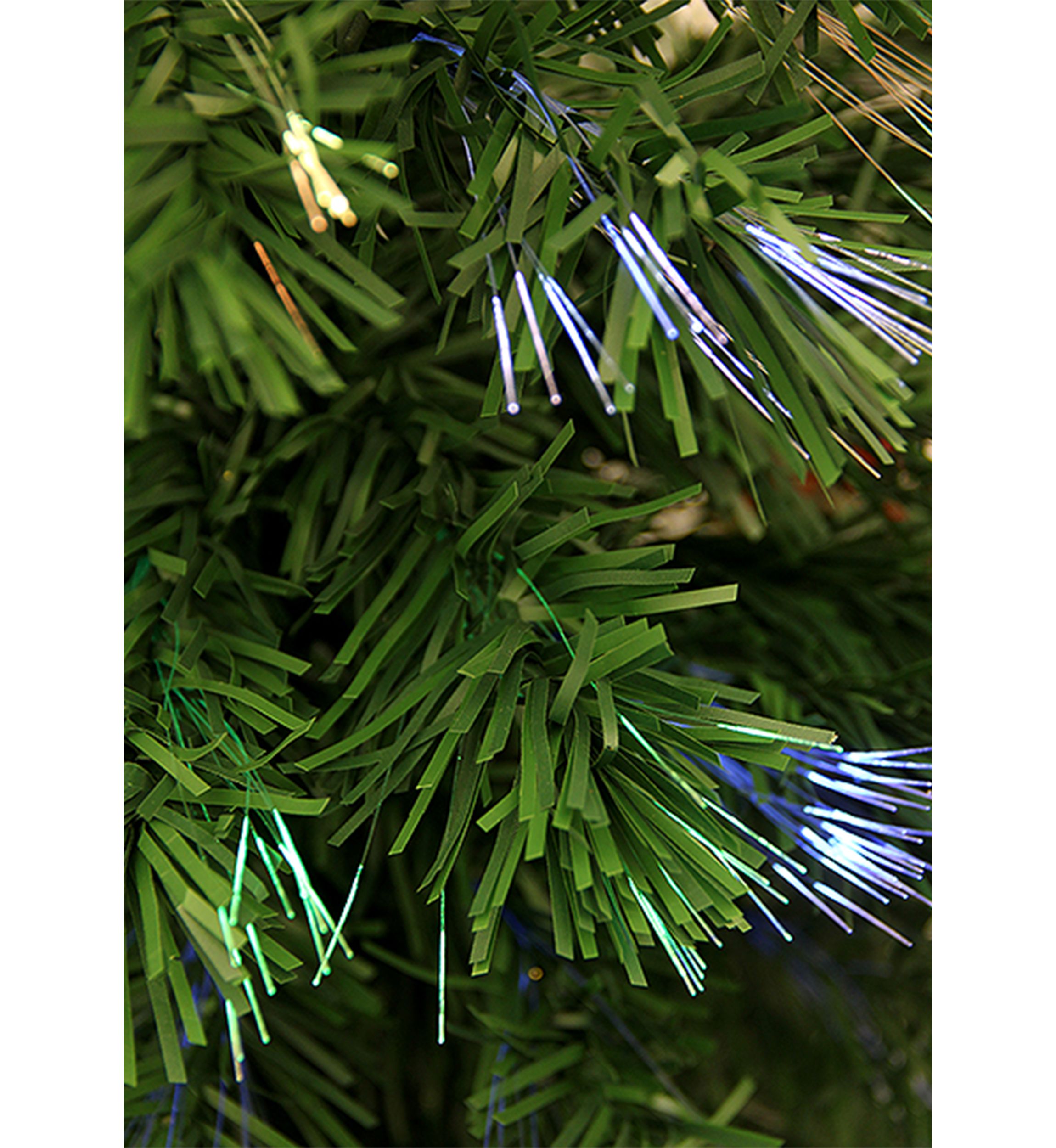 3 Pre-Lit Fiber Optic Artificial Christmas Tree with White Snowflakes - Multi-Color Lights