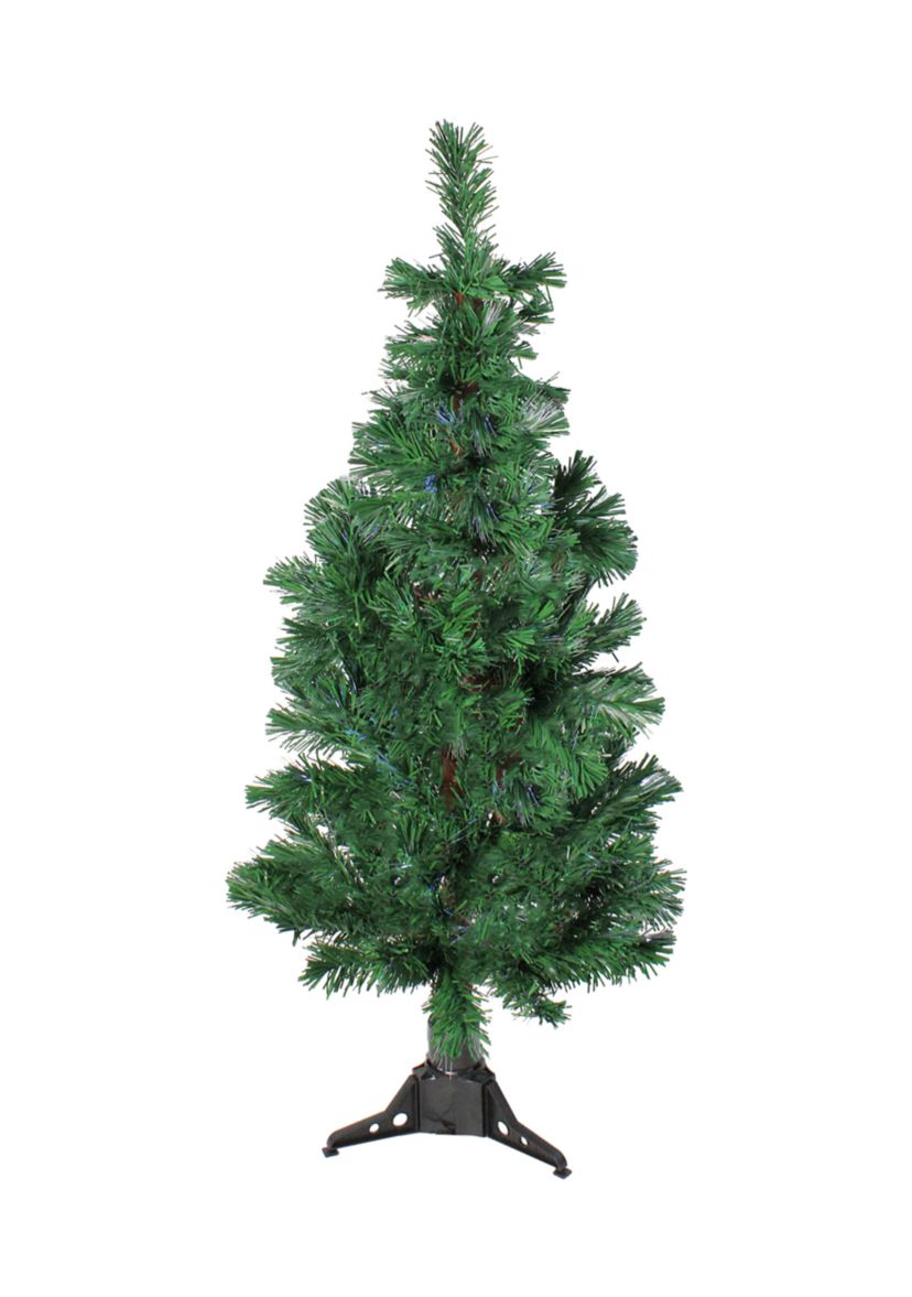 4 Pre-Lit Artificial Spiral Pine Christmas Tree - Multi Color Lights
