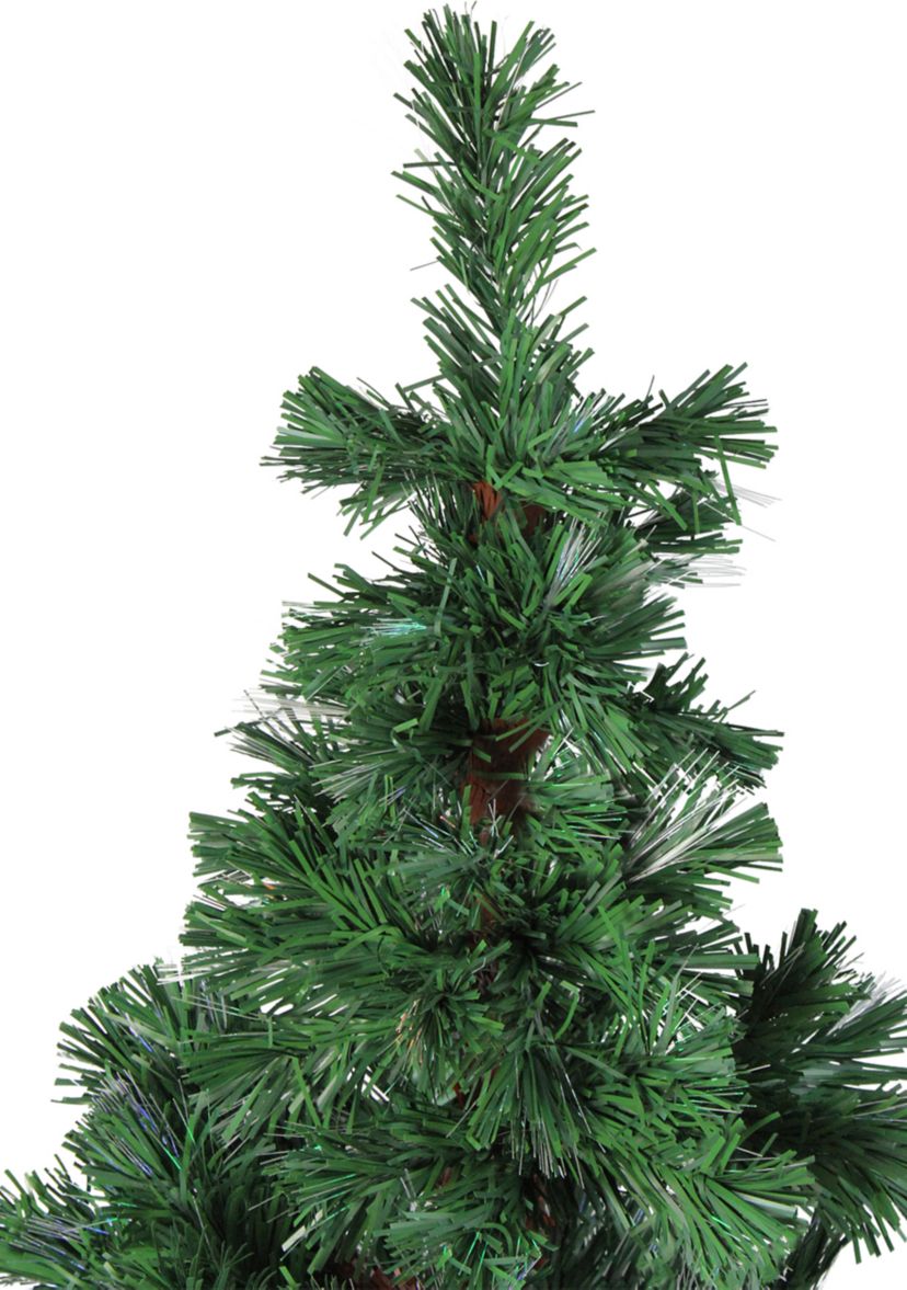 4 Pre-Lit Artificial Spiral Pine Christmas Tree - Multi Color Lights