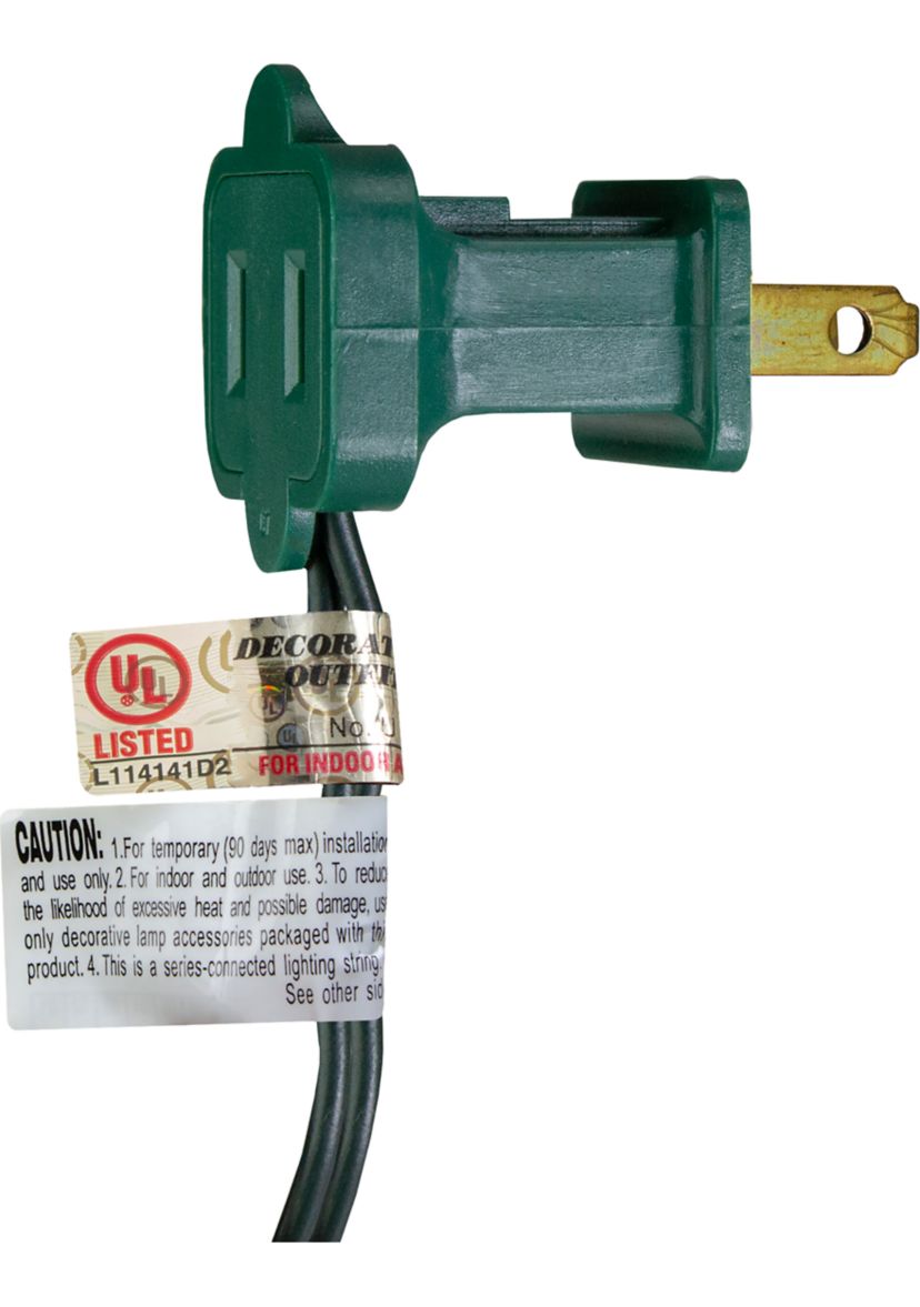 100-Count Clear Perm-O-Snap Mini Christmas Light Set  49.3ft Green Wire