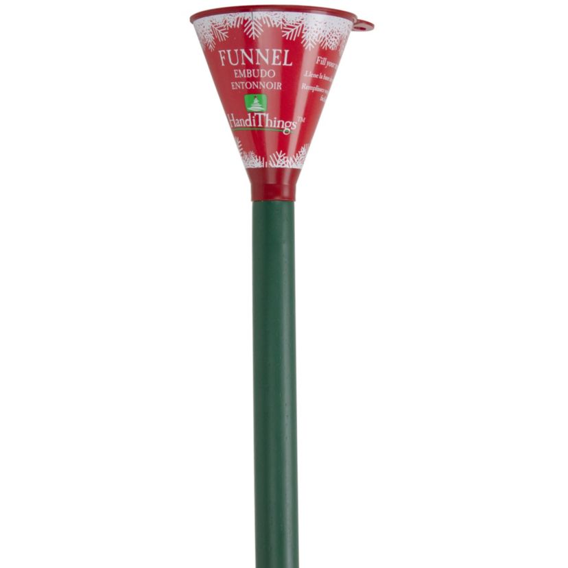 39" Green and Red Christmas Tree Watering Funnel