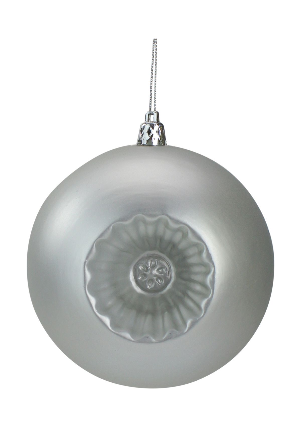 6 Count Silver Shatterproof Matte Retro Reflector 4" Christmas Ball Ornaments  
