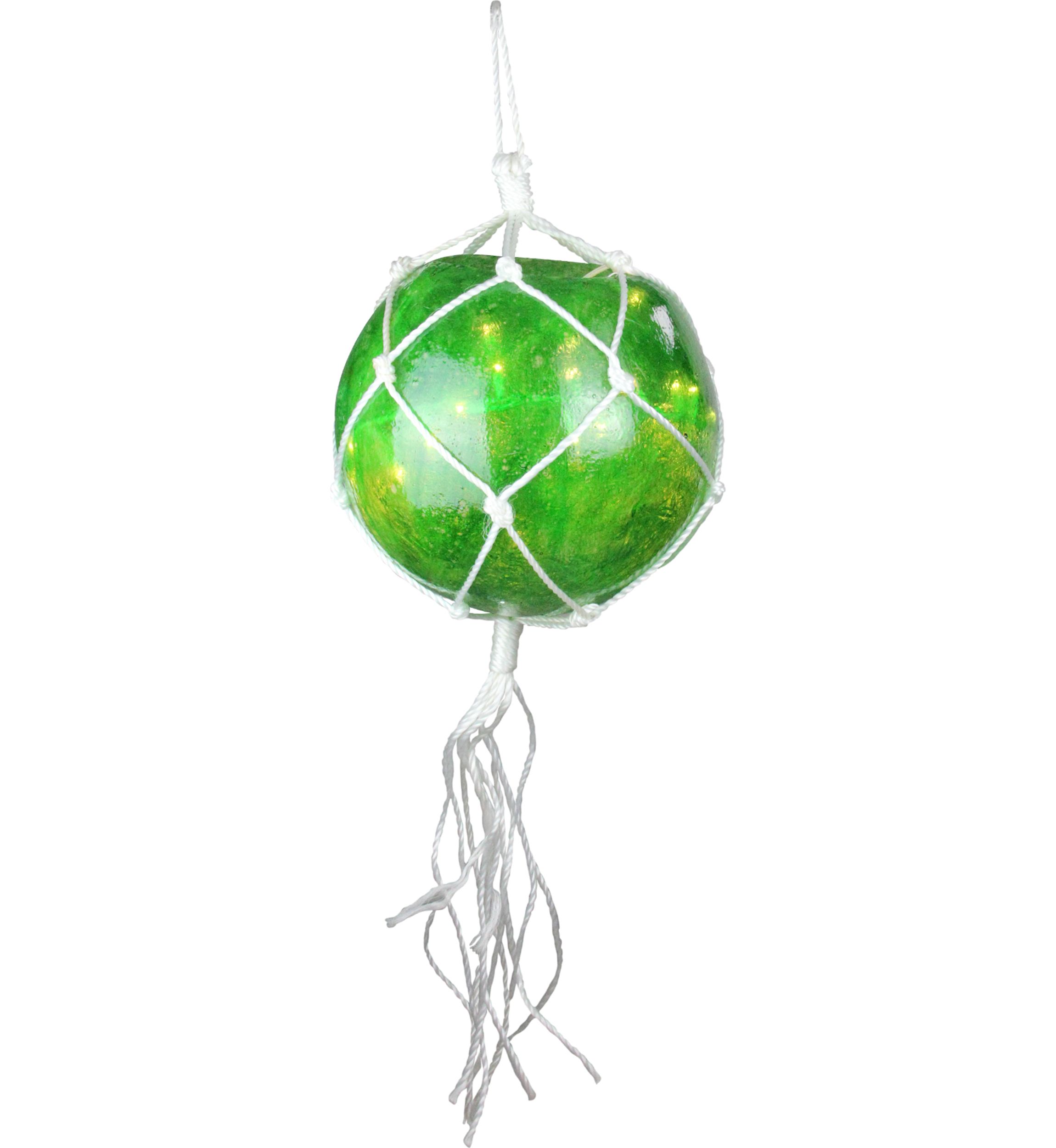 35-Count Green Roped Mini Ball Outdoor Christmas Decor - White Wire