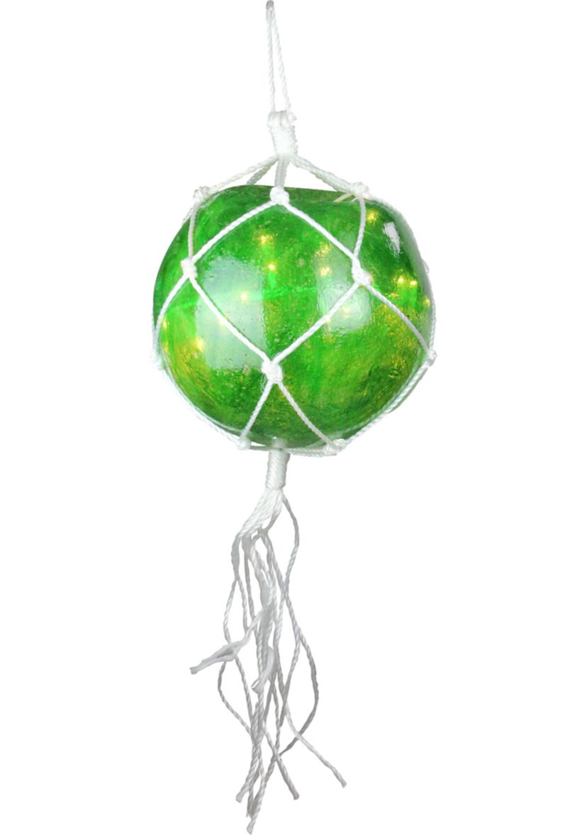 35-Count Green Roped Mini Ball Outdoor Christmas Decor - White Wire
