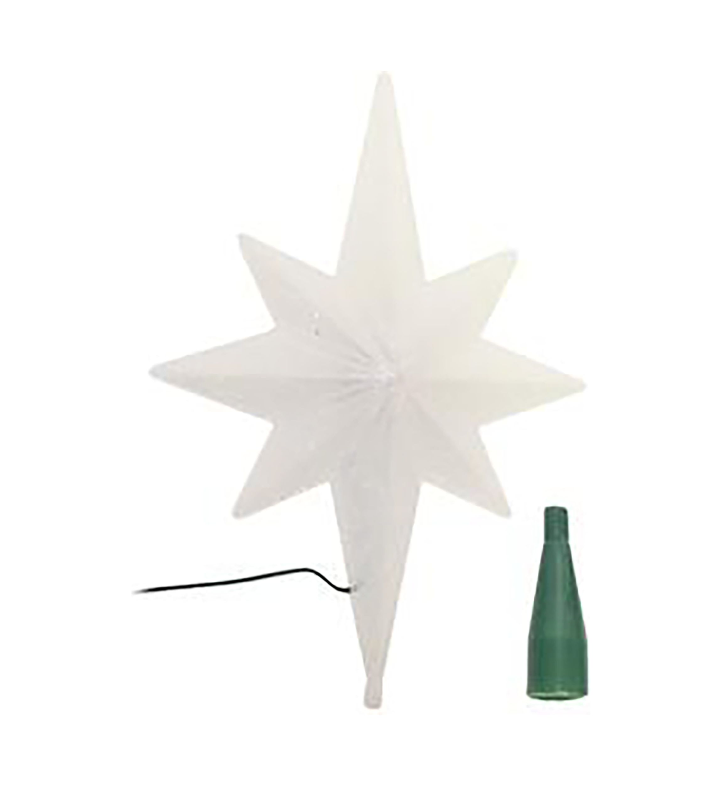 14.5Inch Winter Frost B/O Multi-Color LED Bethlehem Star Christmas Tree Topper