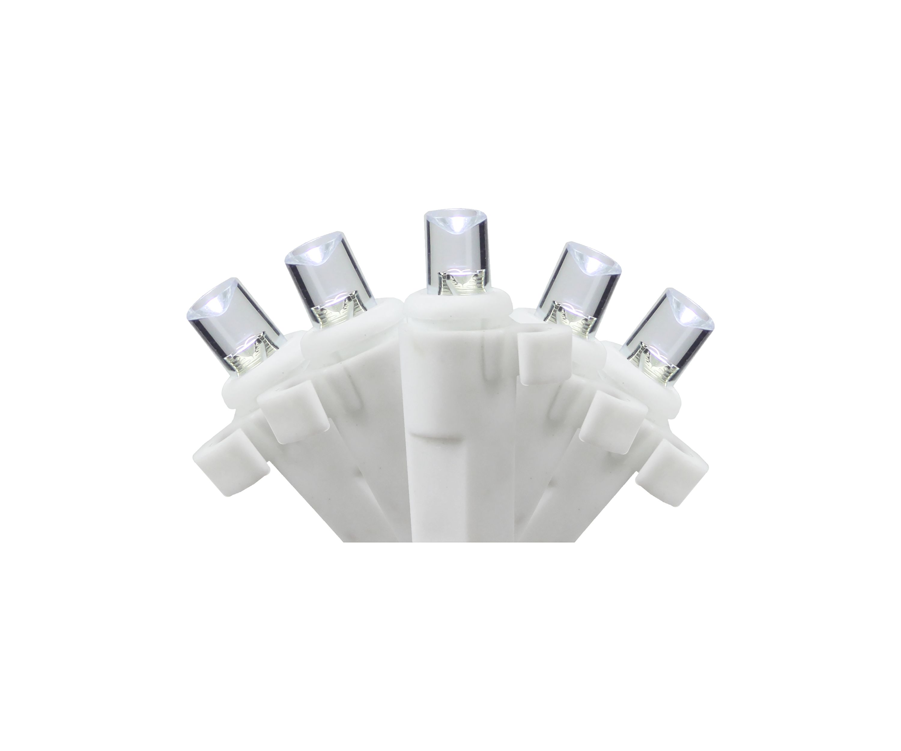 35 Battery Operated Clear LED Wide Angle Icicle Christmas Lights - 6.5 ft White Wire