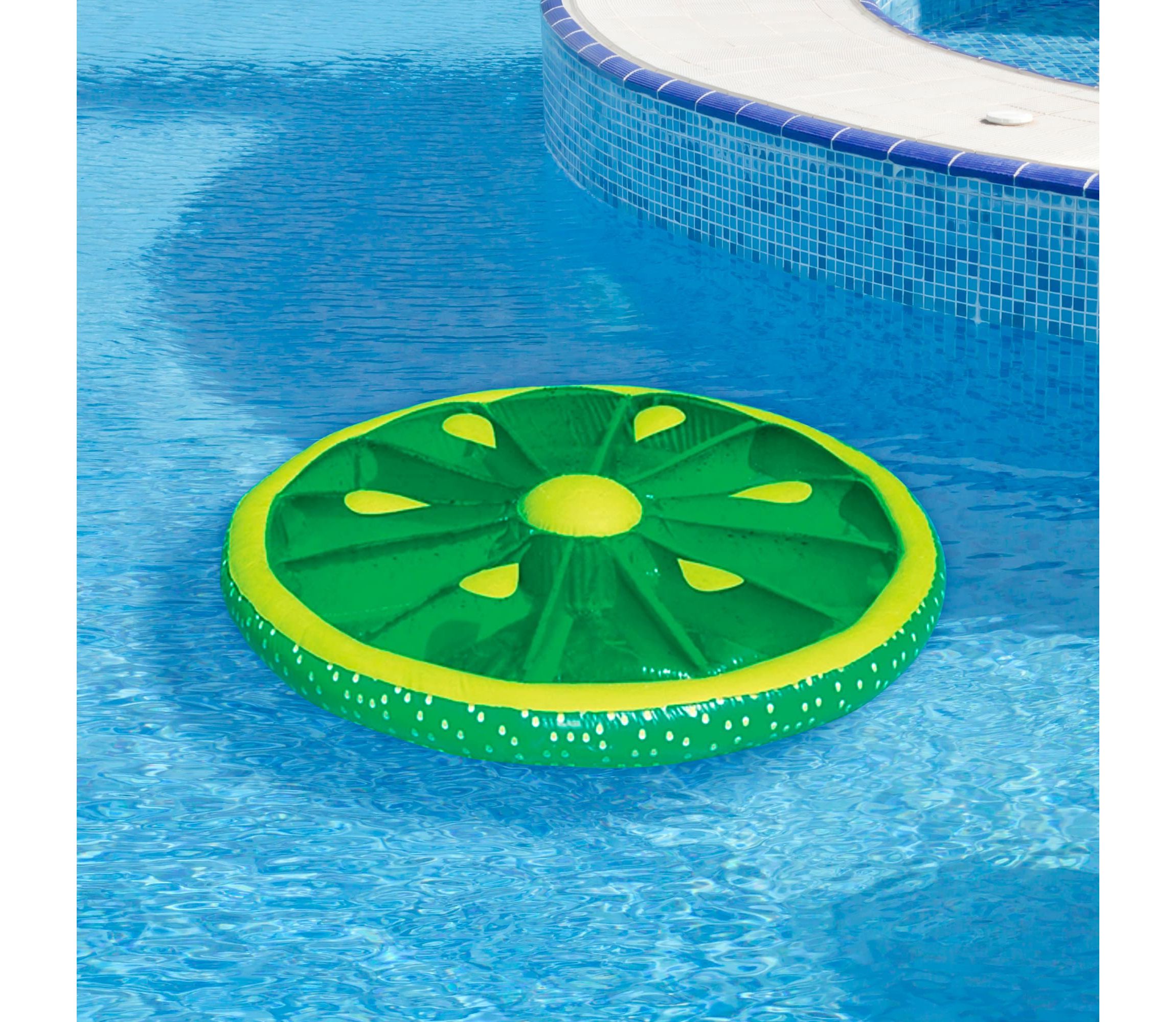 Inflatable Fruit Slice Swimming Pool Lounger Raft - 60" - Lime