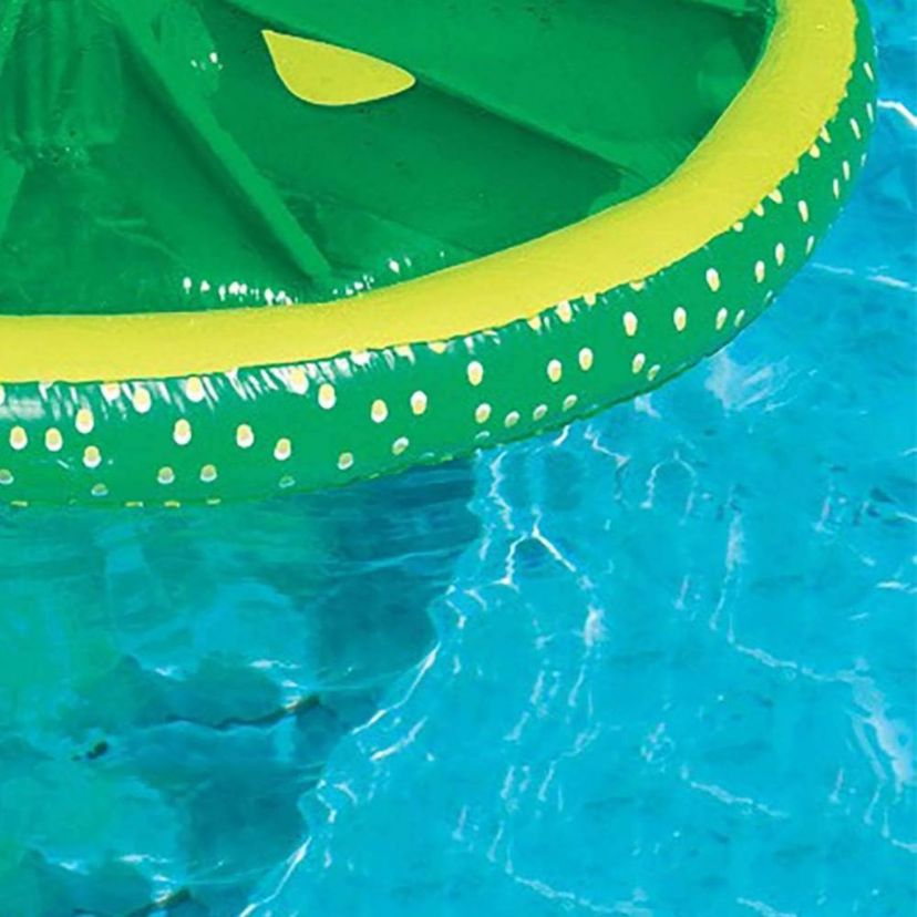 Inflatable Fruit Slice Swimming Pool Lounger Raft - 60" - Lime