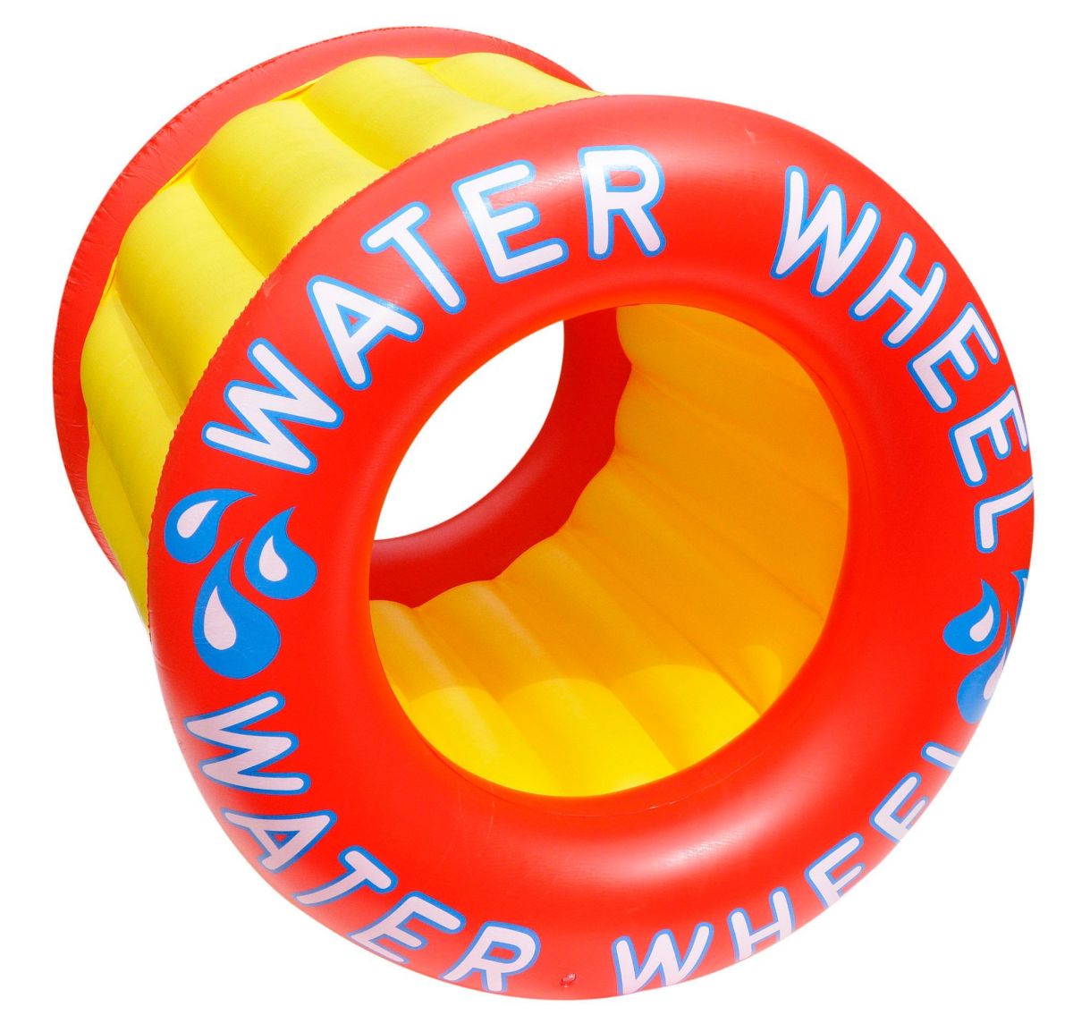 Inflatable Yellow Water Wheel Swimming Pool Float  14-Inch