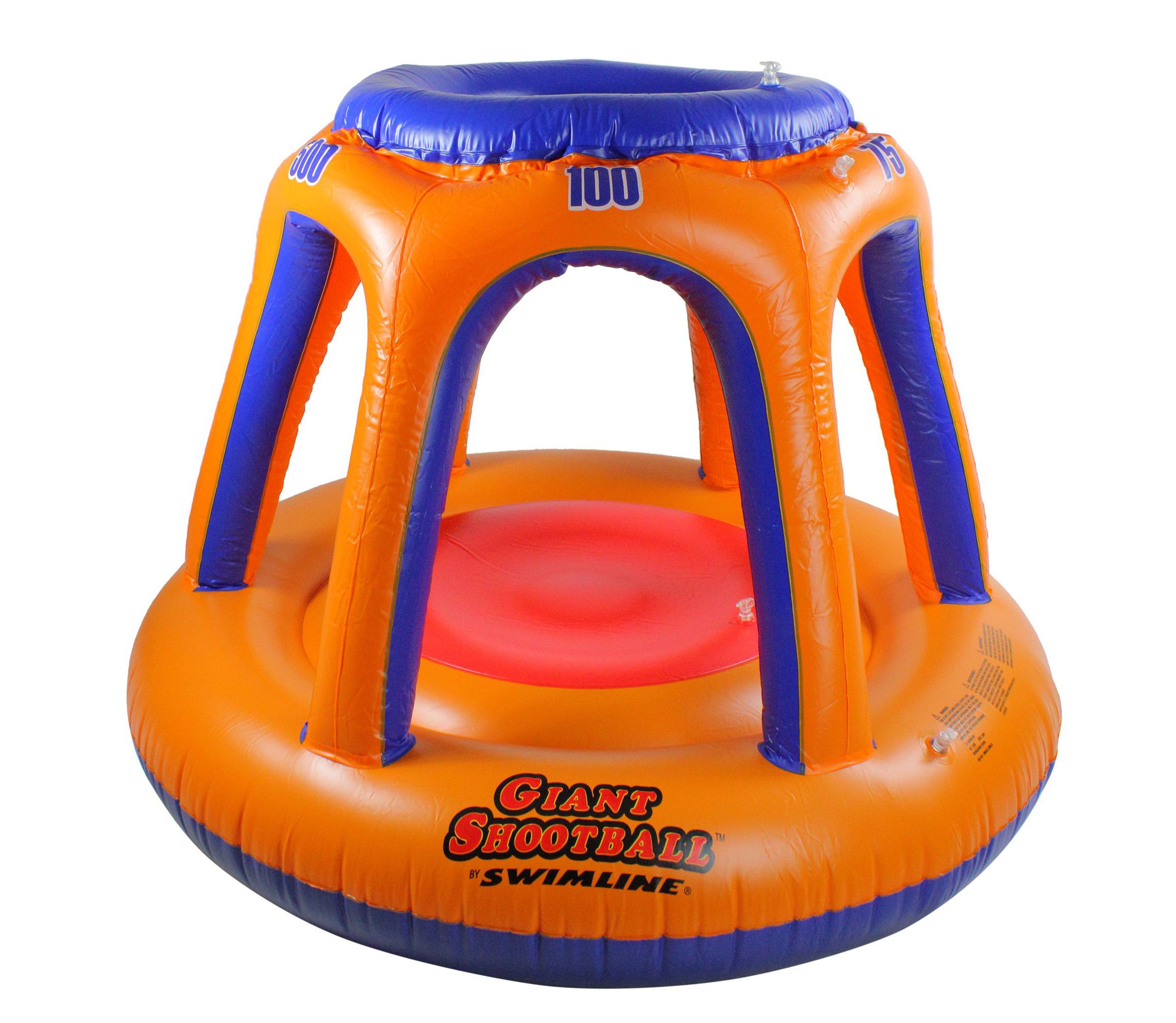 48" Orange and Blue Inflatable Giant Floating Shoot Ball Swimming Pool Game
