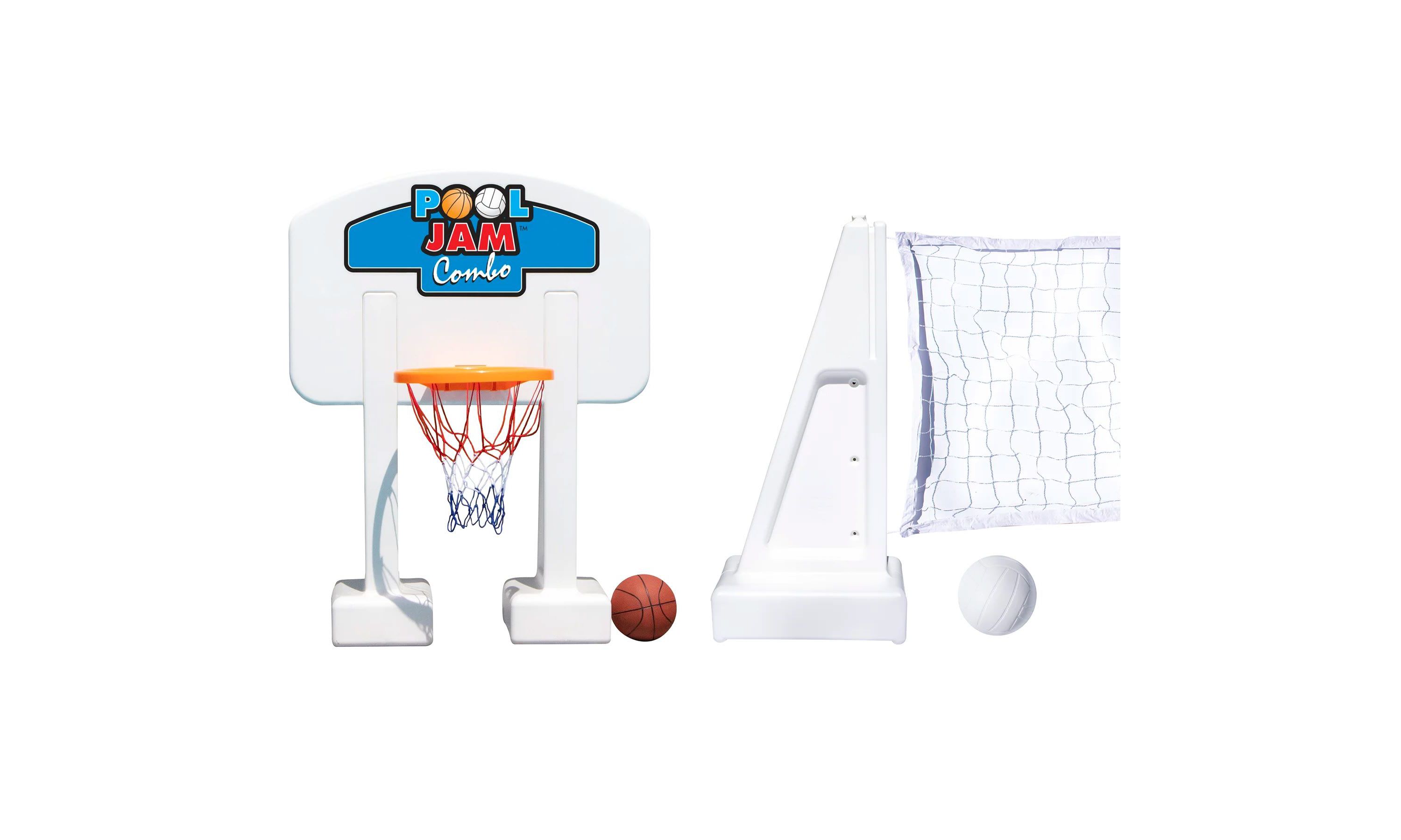 Pool Jam Combo Basketball and Volleyball Inground Swimming Pool Water Games
