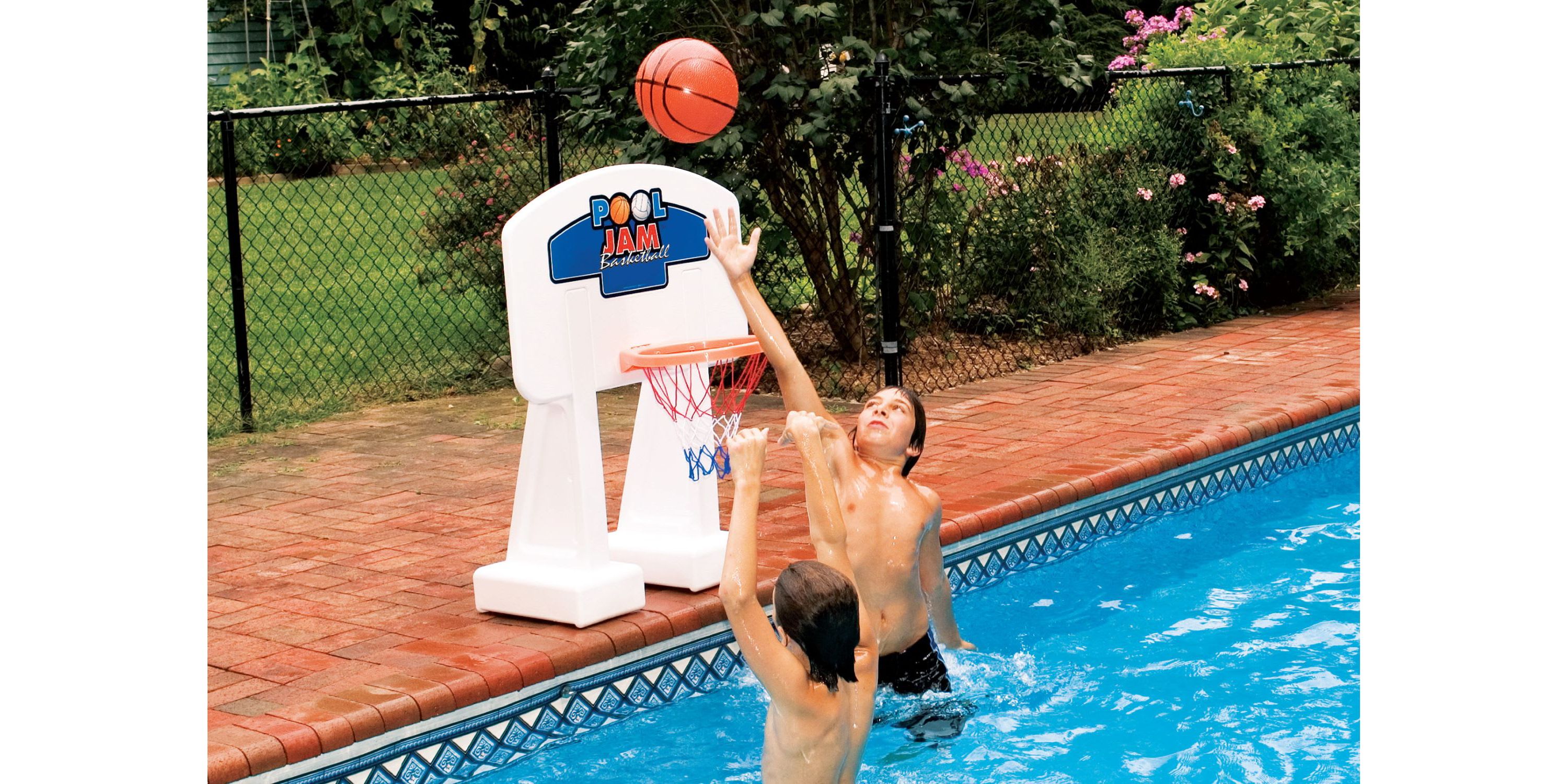 Pool Jam Combo Basketball and Volleyball Inground Swimming Pool Water Games