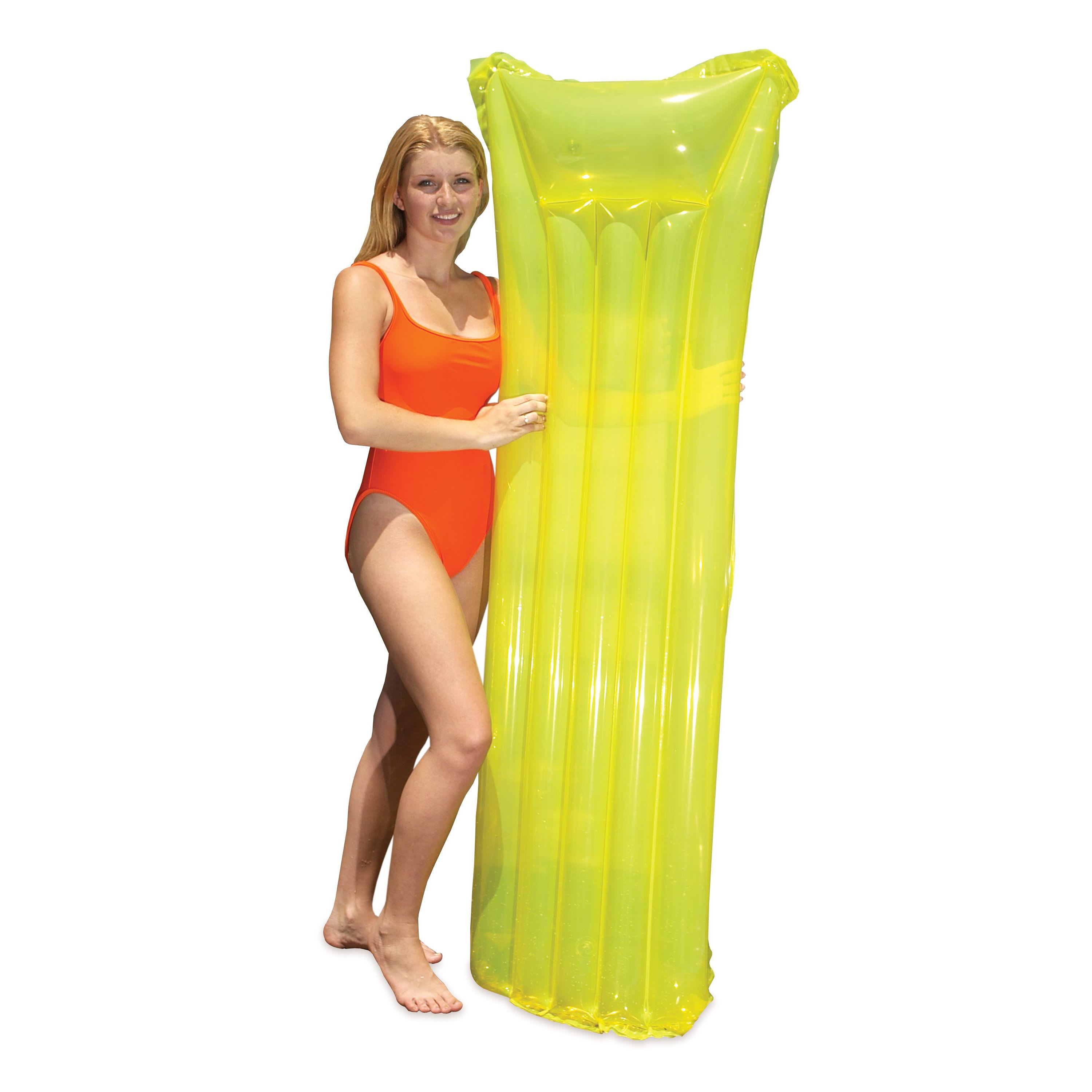 Inflatable Water Sports Swimming Pool Air Mattress - 72" - Yellow