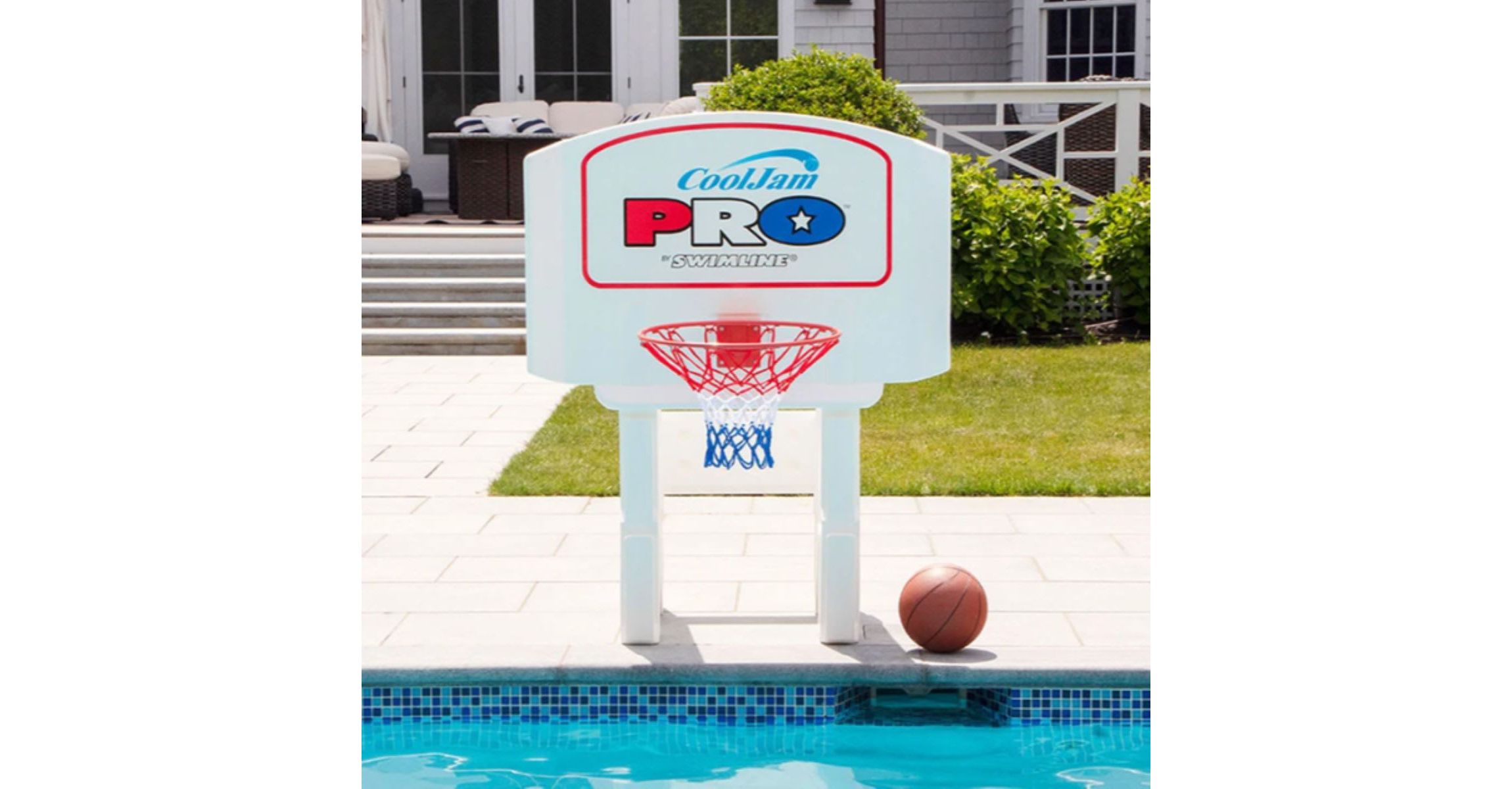 Cool Jam Pro Adjustable Poolside Extra Wide Water Basketball Game - 44"
