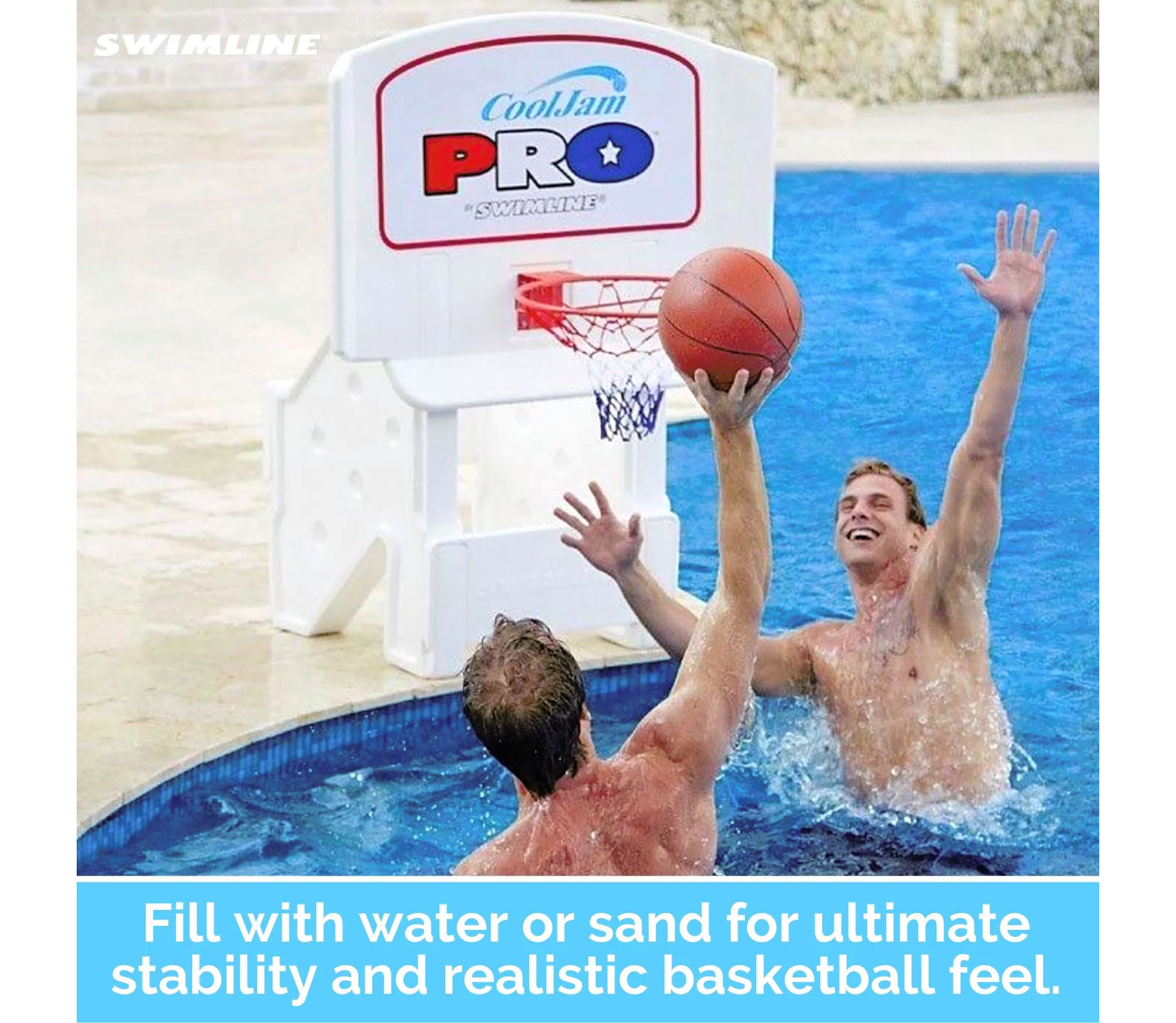 Cool Jam Pro Adjustable Poolside Extra Wide Water Basketball Game - 44"