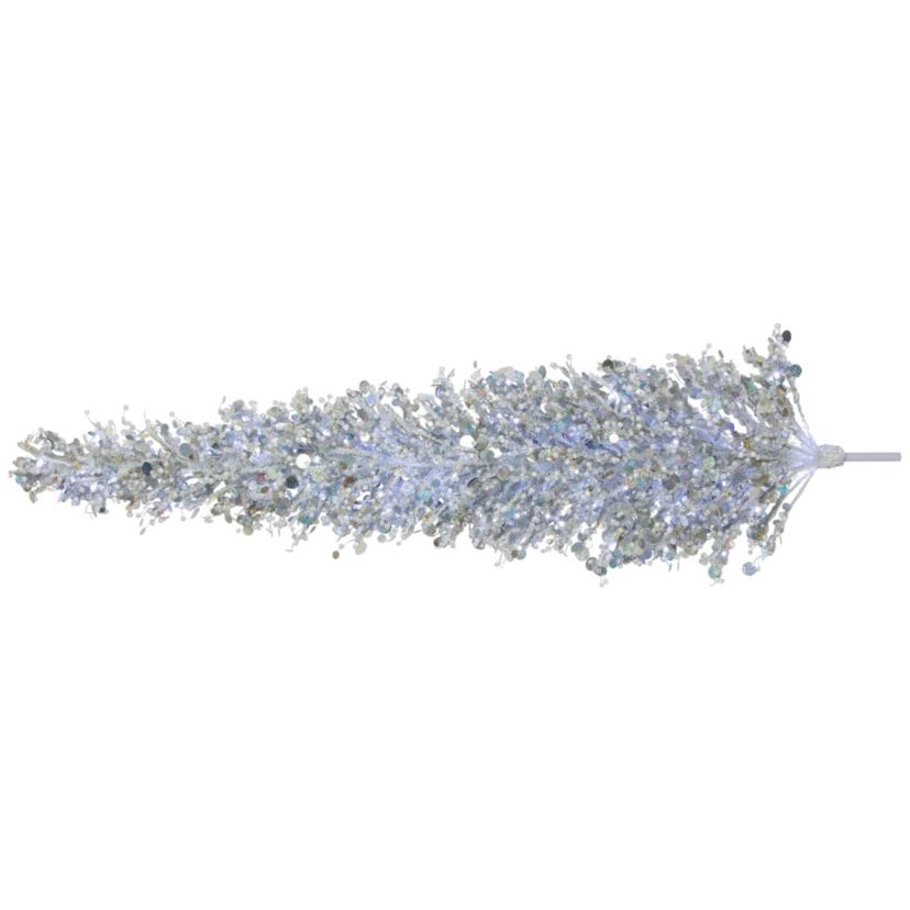 LED Lighted Commercial Manhattan Lightspray Christmas Swag - 9 - Silver