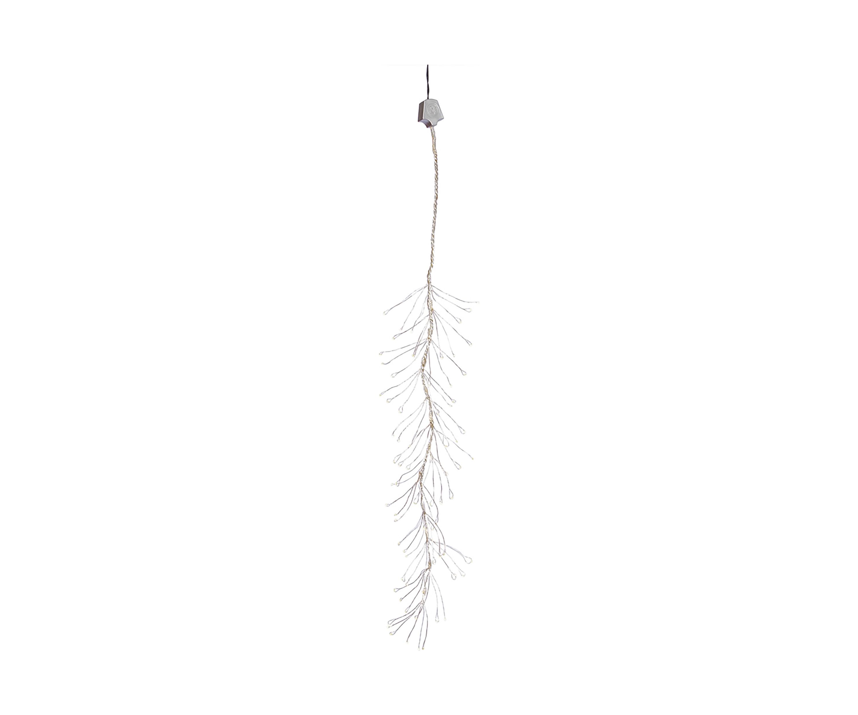 144 White Pre-Lit LED Mini Snow Branch Christmas Lights - 5 ft Silver Wire