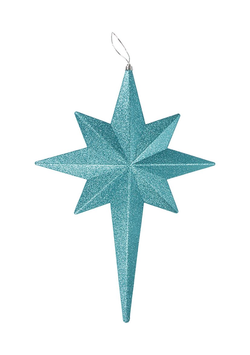 20Inch Turquoise Blue Glittered Bethlehem Star Shatterproof Christmas Ornament