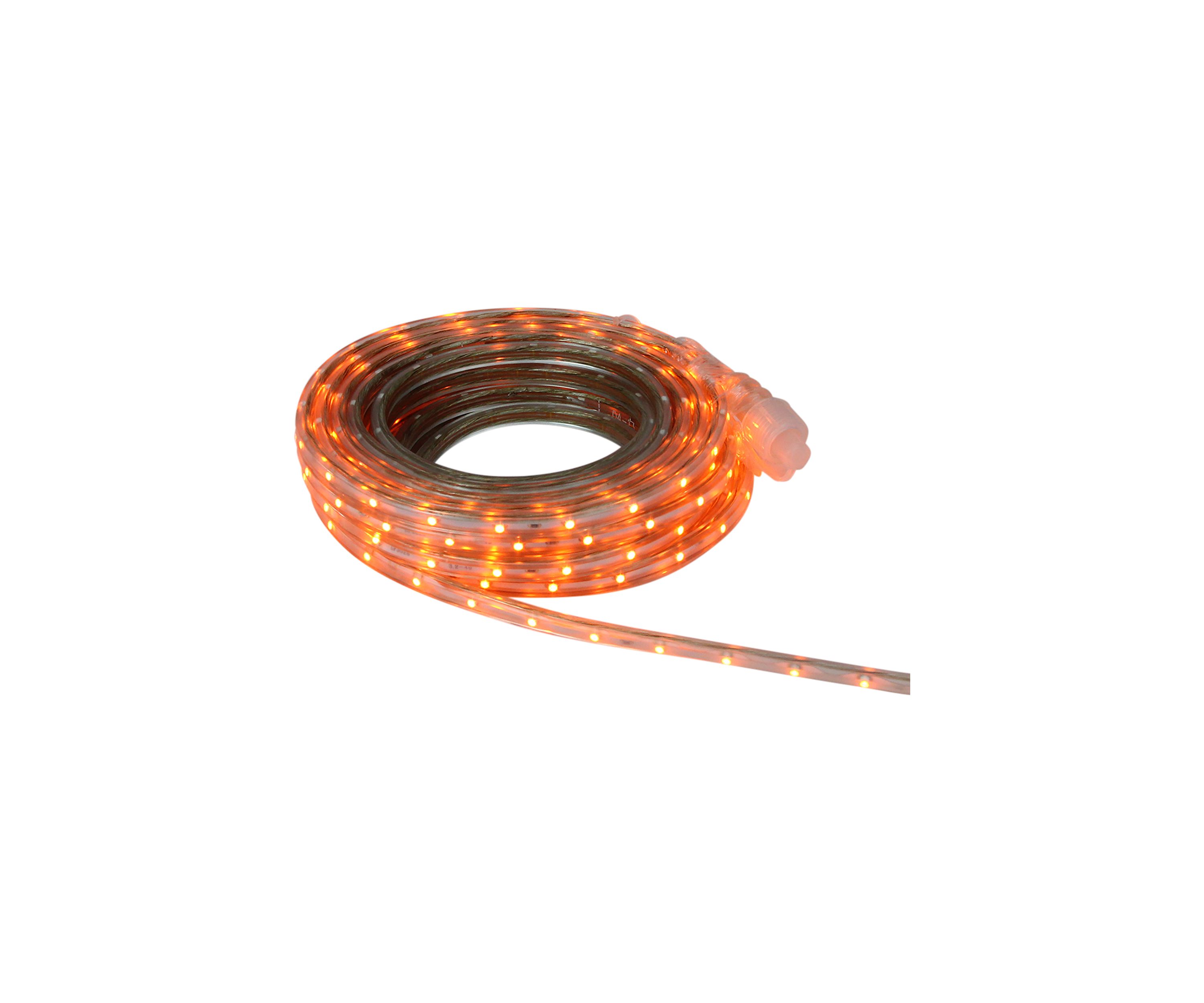 Orange LED Christmas Outdoor Linear Tape Lighting -30 ft Clear Tube