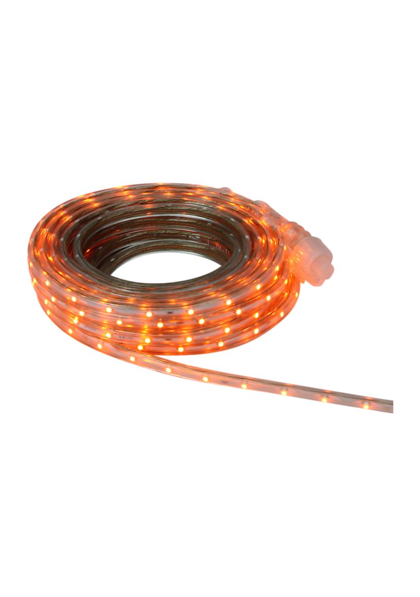 Orange LED Christmas Outdoor Linear Tape Lighting -30 ft Clear Tube