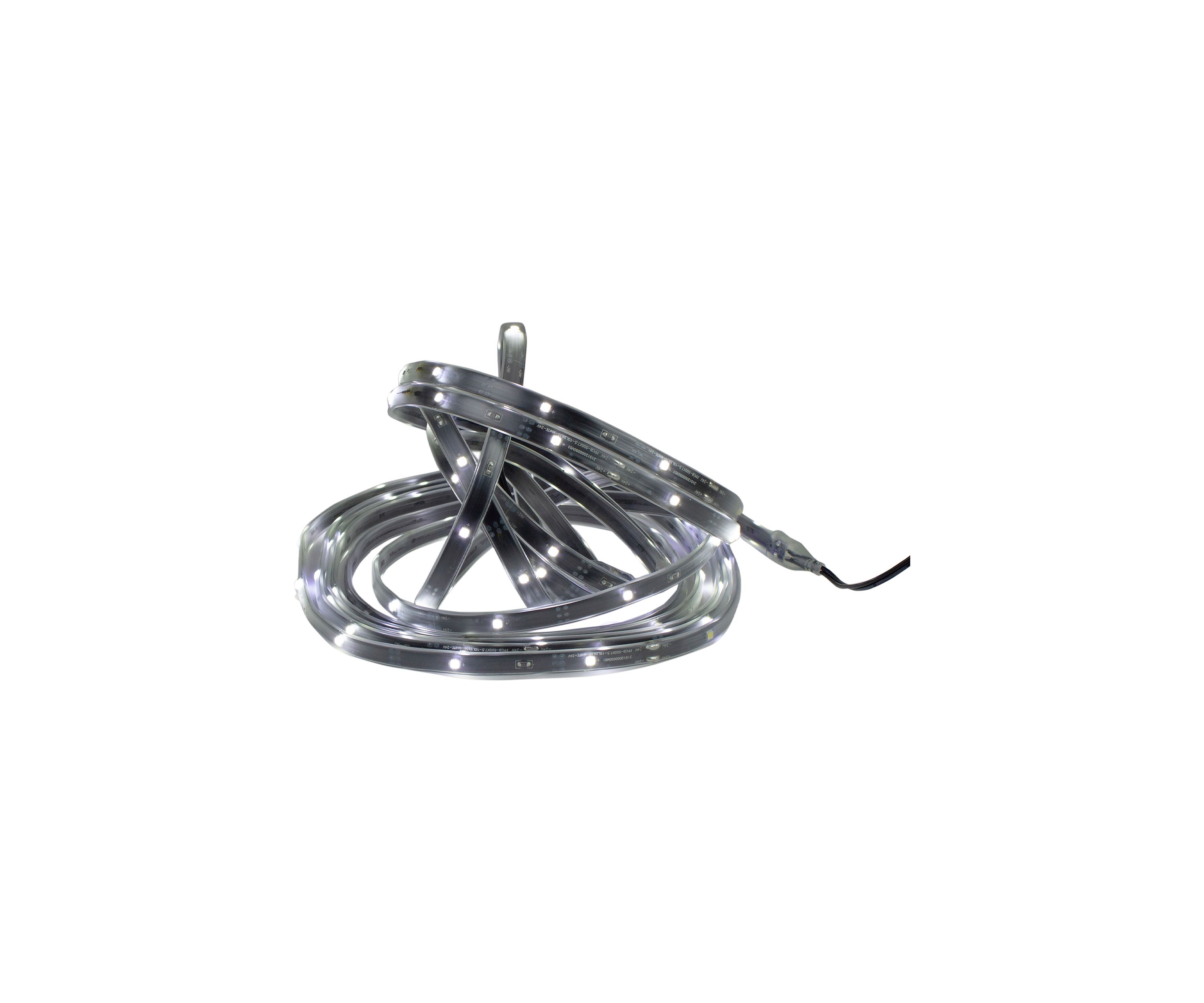 18 Pure White LED Outdoor Christmas Linear Tape Lighting - Black Finish