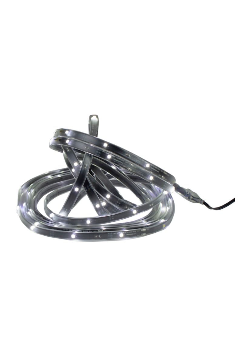 18 Pure White LED Outdoor Christmas Linear Tape Lighting - Black Finish