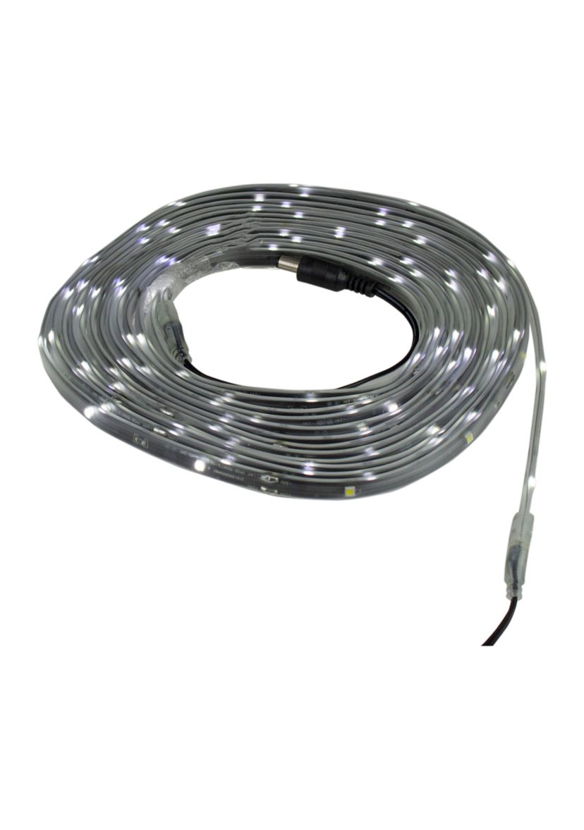 18 Pure White LED Outdoor Christmas Linear Tape Lighting - Black Finish