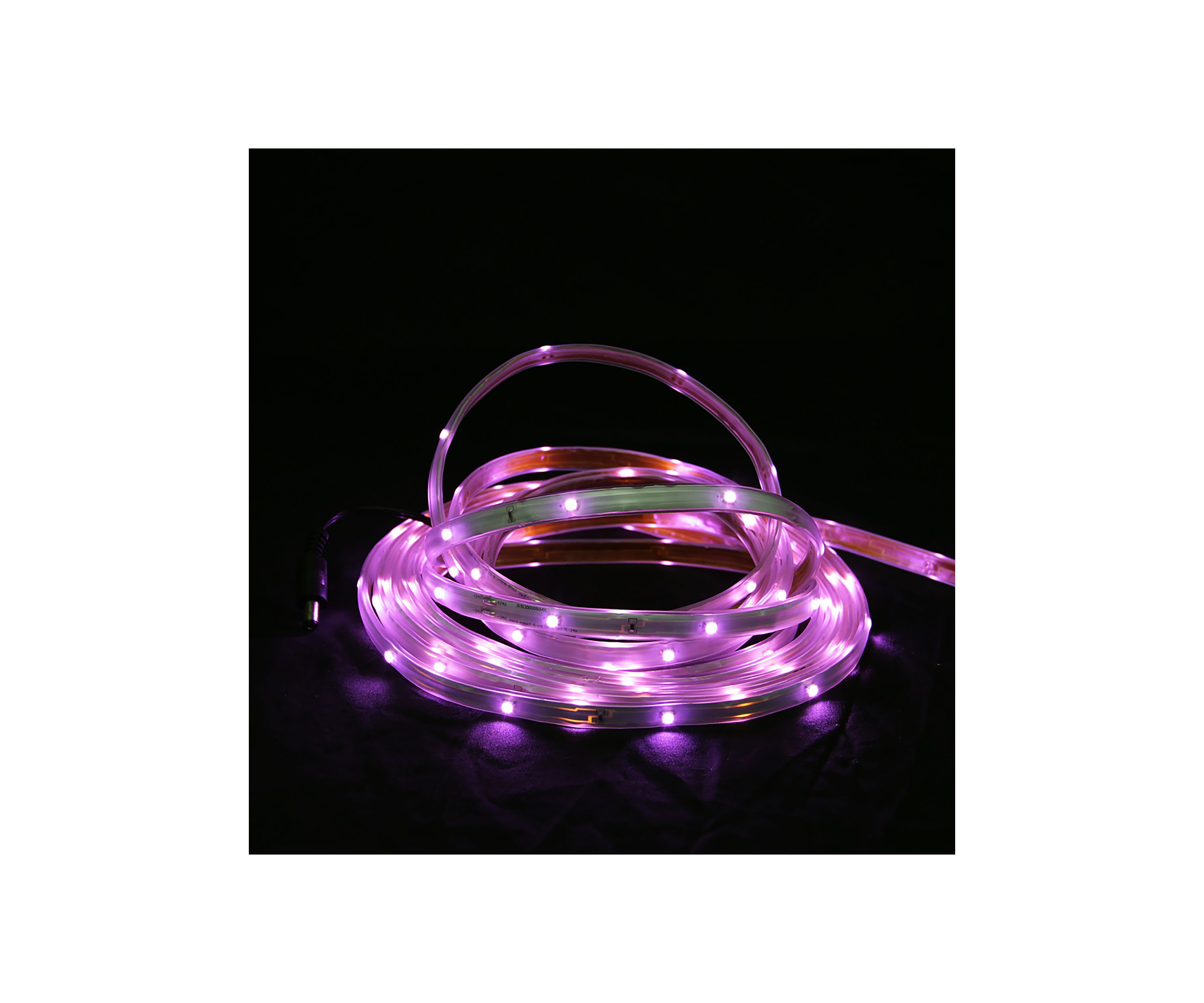 18 Pink LED Outdoor Christmas Linear Tape Lighting - White Finish