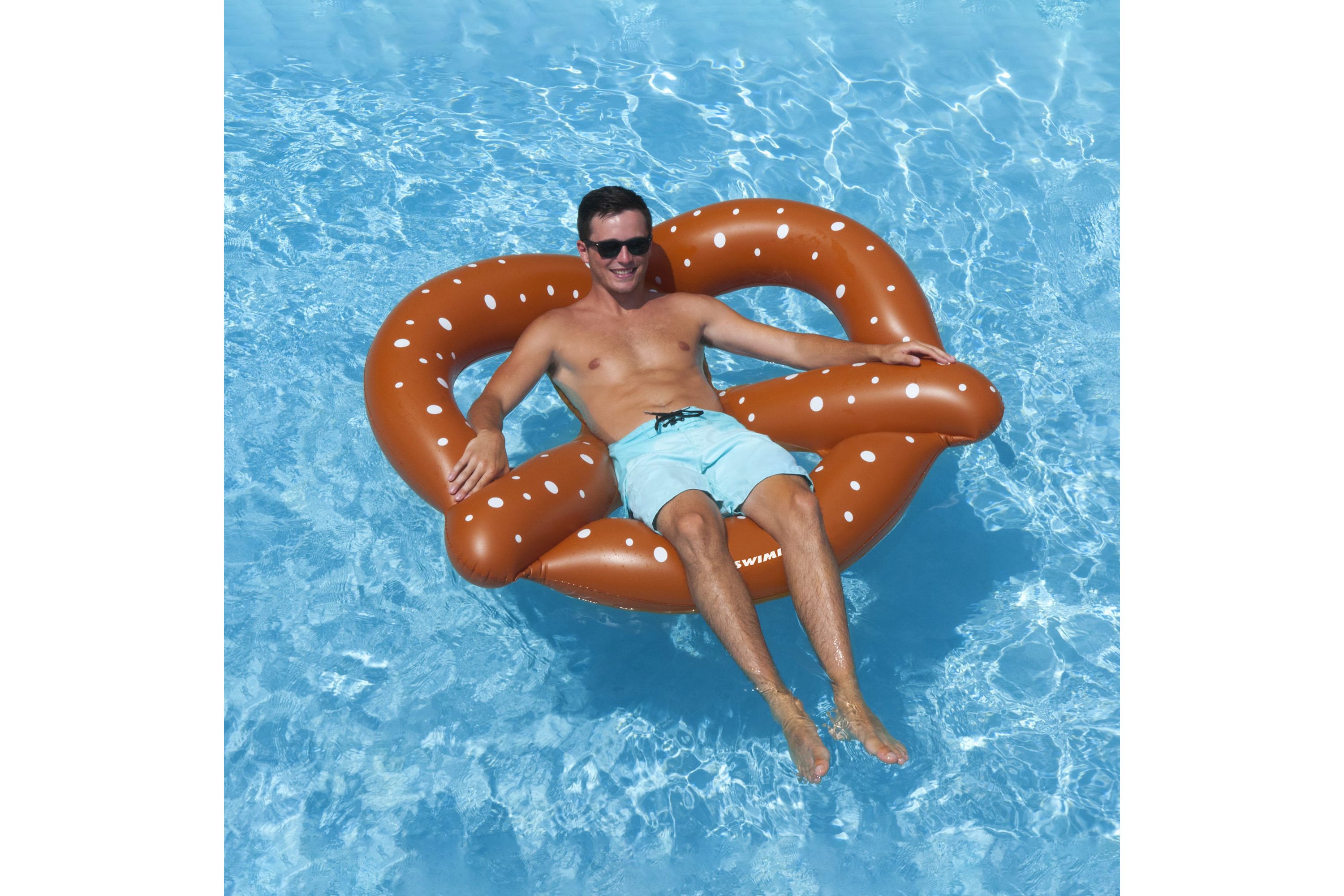 60" Inflatable Giant Pretzel Swimming Pool Float