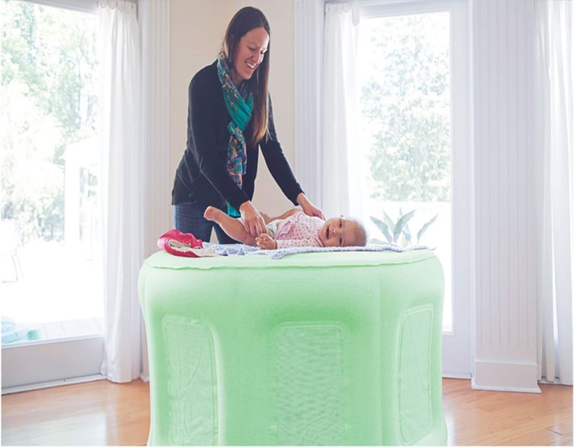 4-in-1 Room to Grow Portable Green Inflatable Baby Play Yard