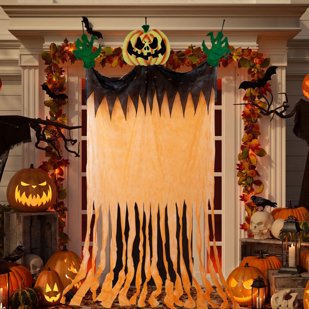 11 Scary Jack-O-Lantern Halloween Hanging Decoration