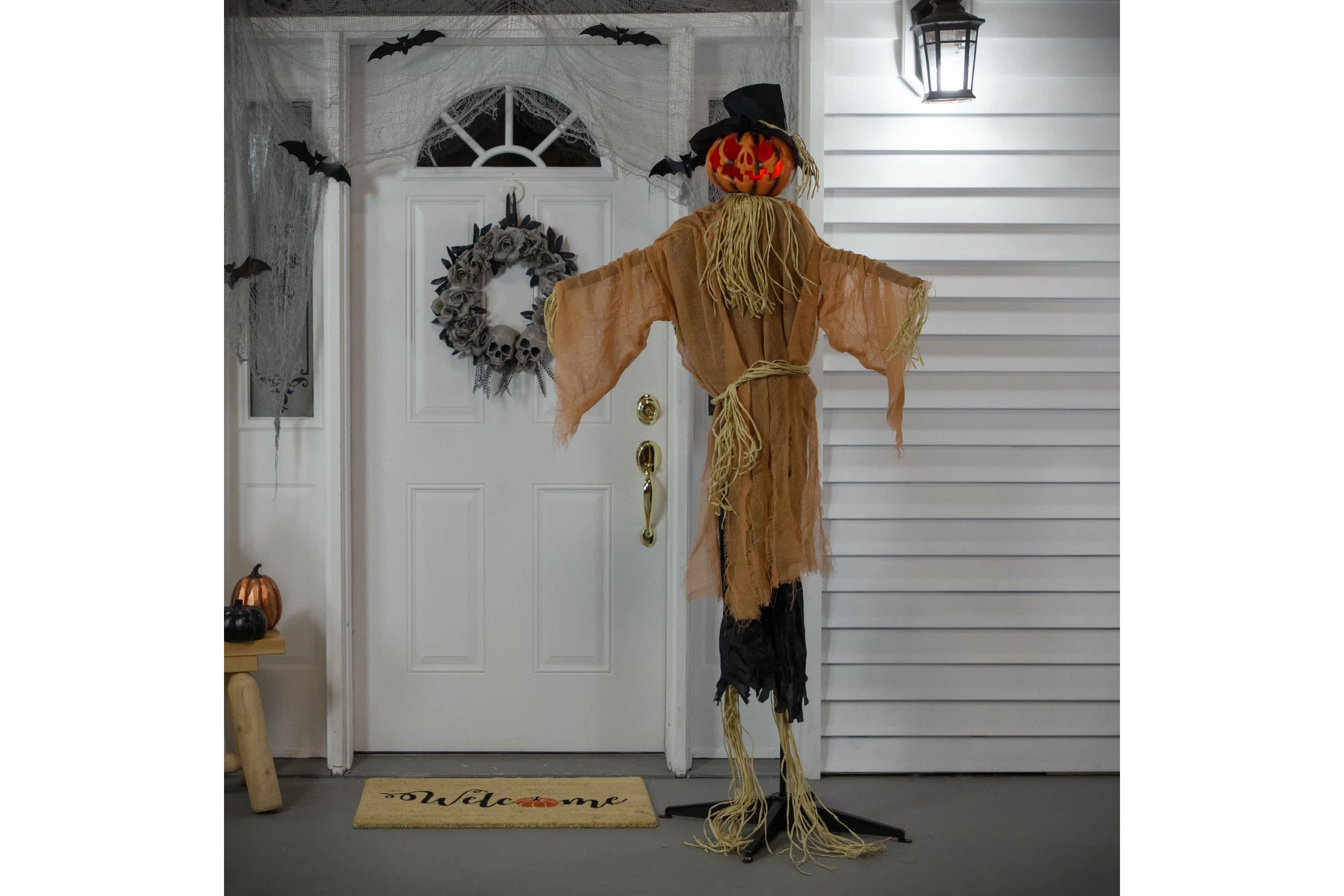 6 Animated Jack-O-Lantern Scarecrow Halloween Decoration