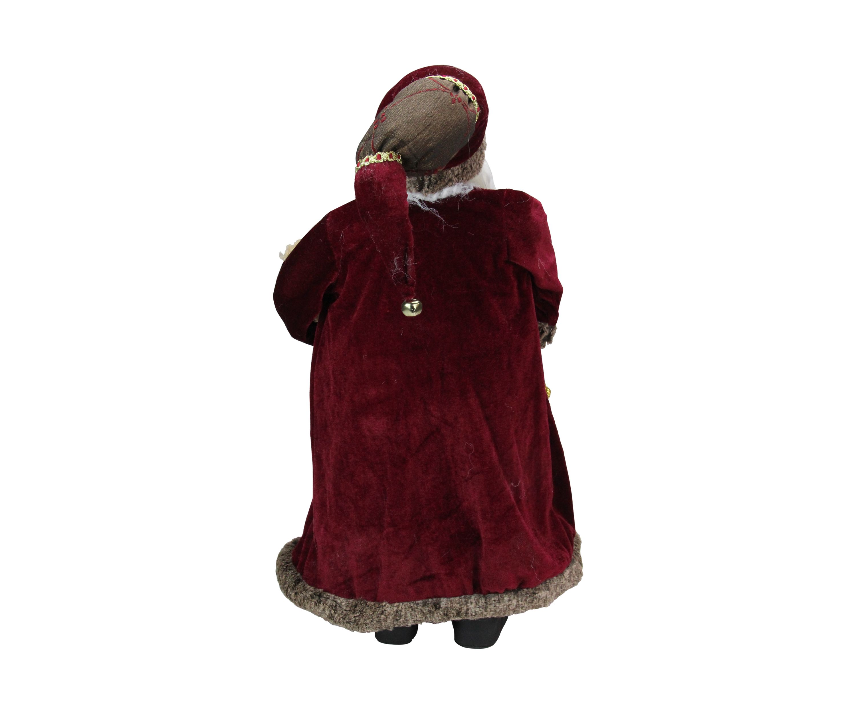 24" Red and White Noble Standing Santa Claus Christmas Figurine