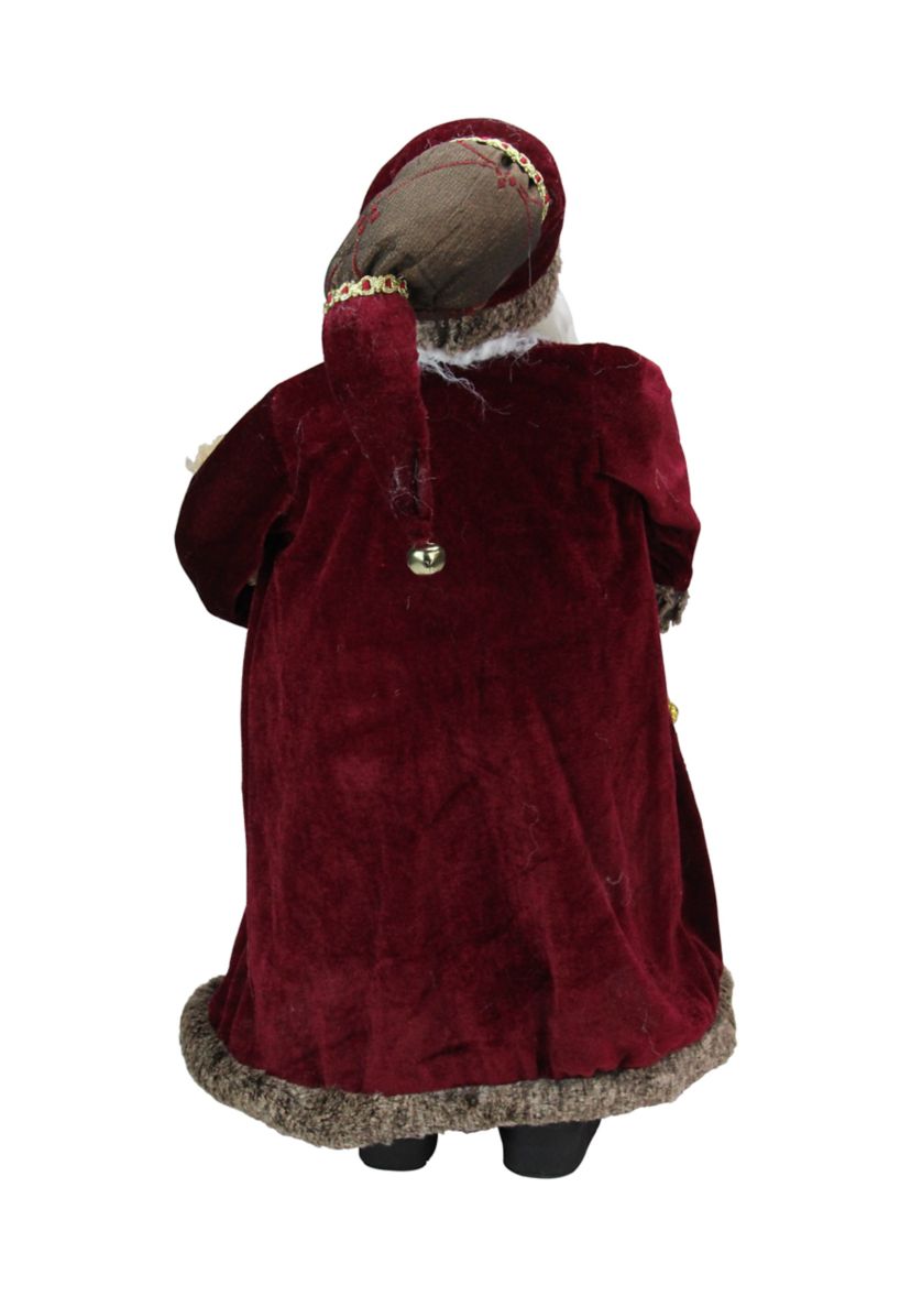 24" Red and White Noble Standing Santa Claus Christmas Figurine