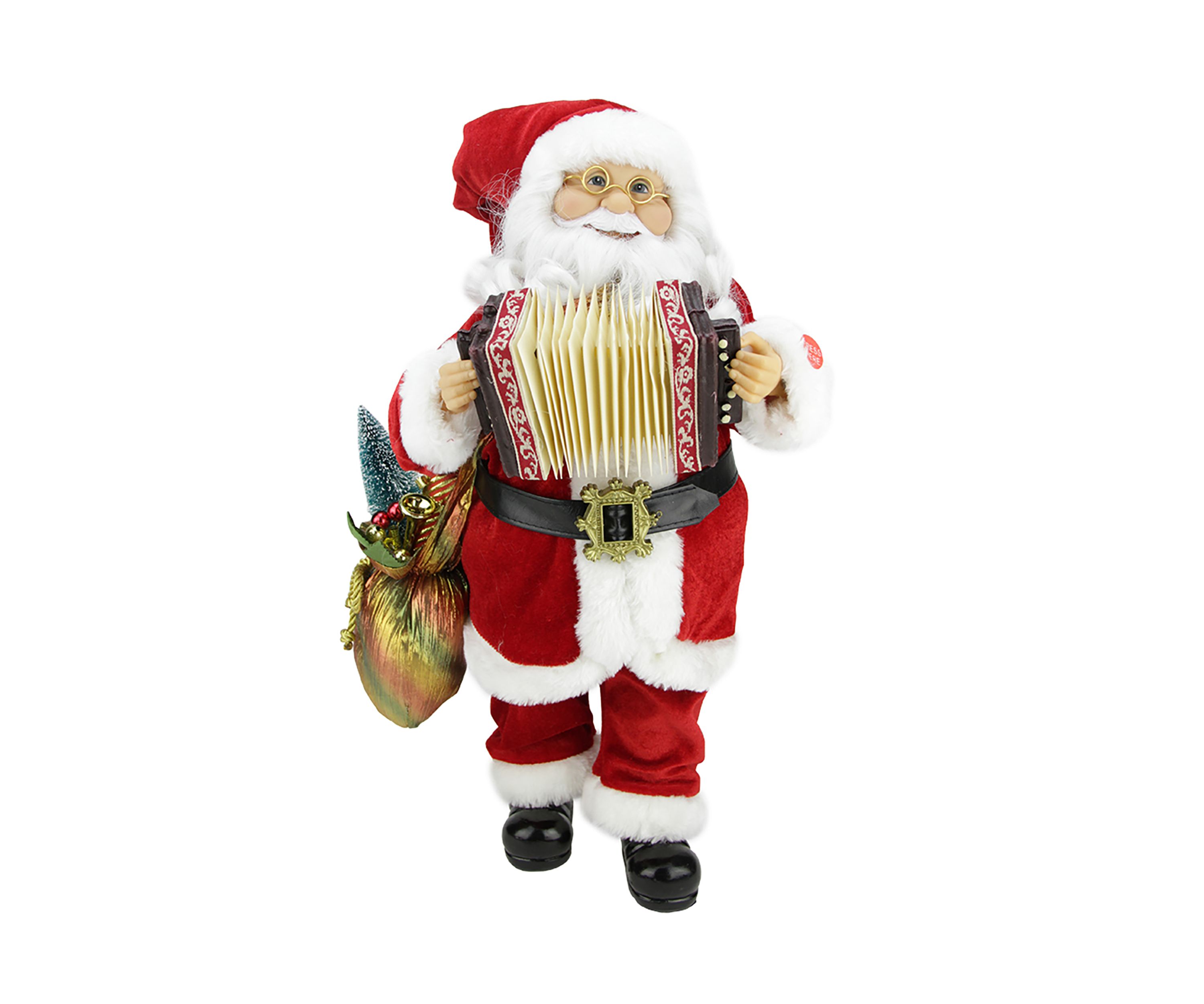 18" Animated and Musical Accordion Playing Santa Claus Christmas Figure