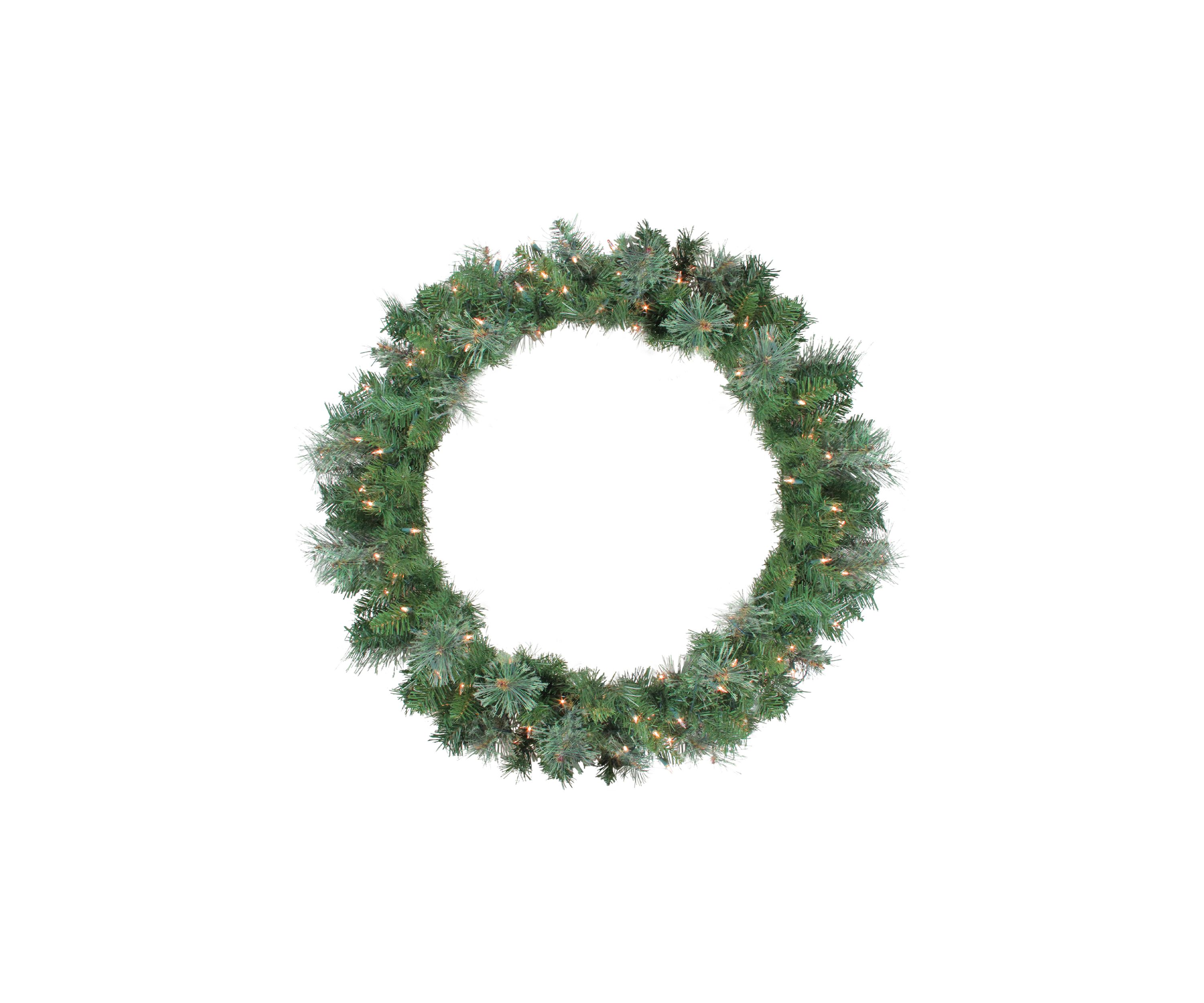 Pre-Lit Mixed Cashmere Pine Artificial Christmas Wreath - 36" Clear Lights