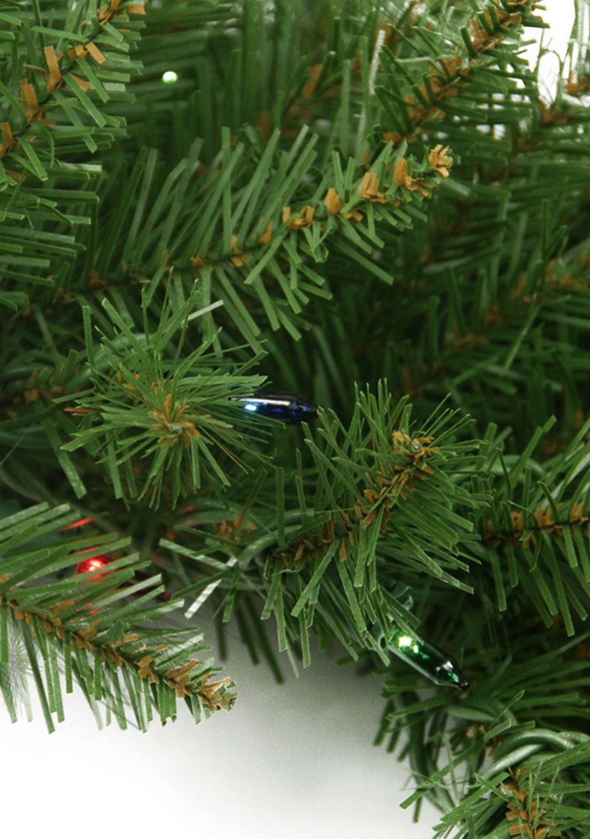 Pre-Lit Northern Pine Artificial Christmas Garland - Multi Color Lights