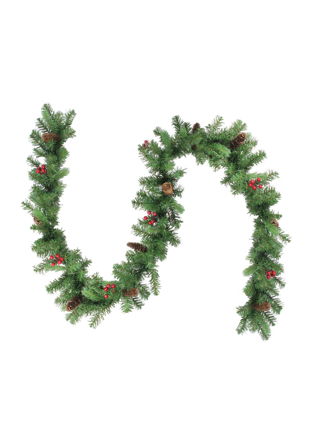 Noble Fir with Berries Artificial Christmas Garland - Unlit