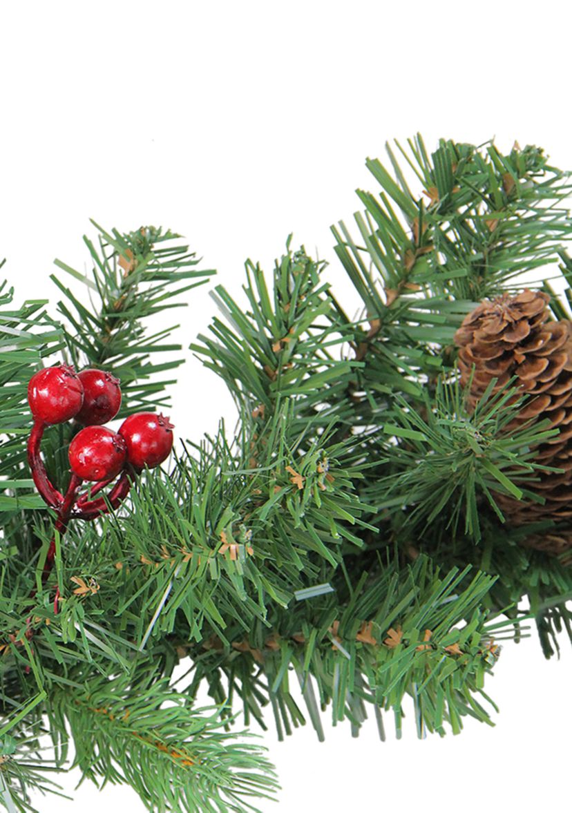 Noble Fir with Berries Artificial Christmas Garland - Unlit