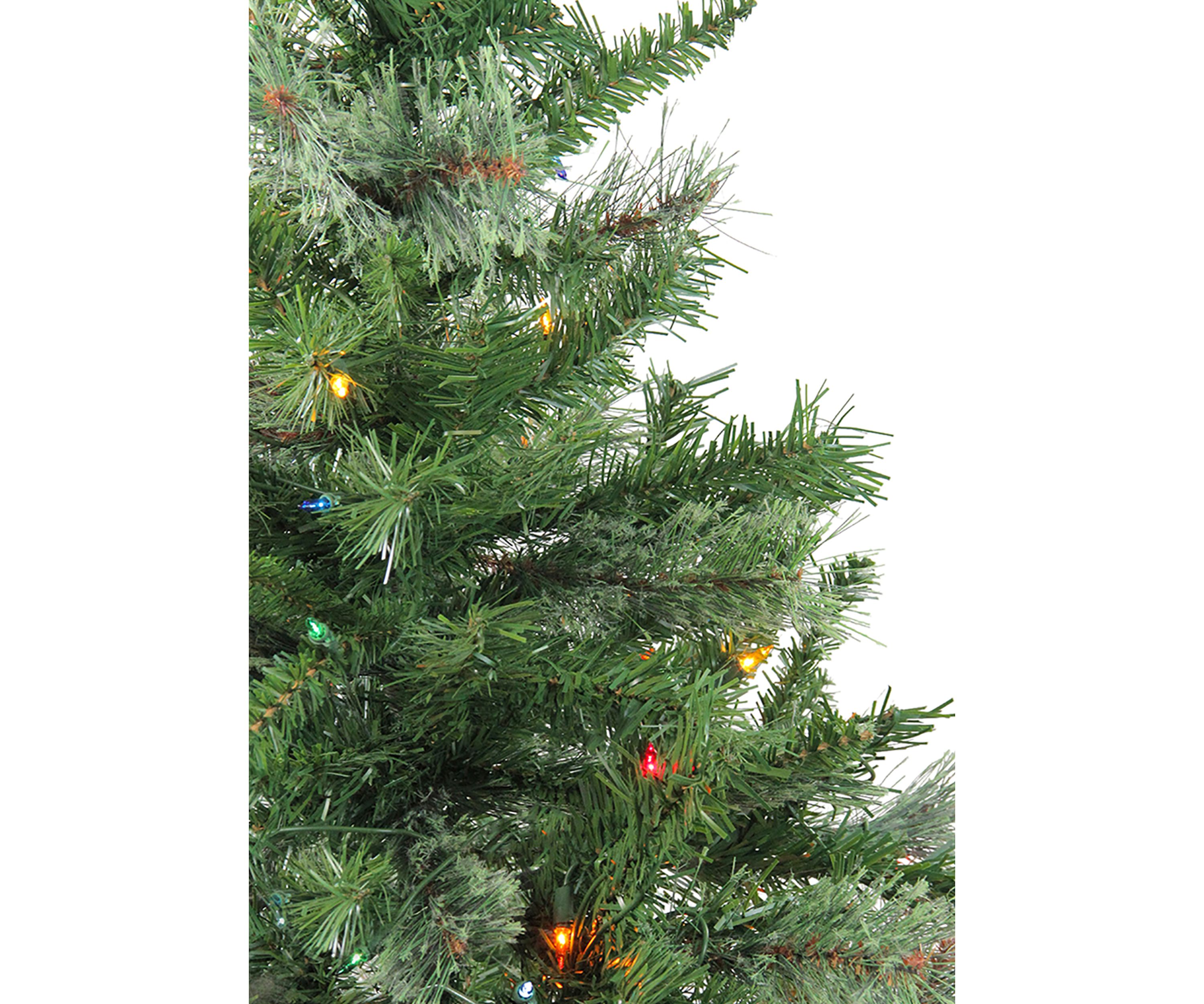 4 Pre-Lit Mixed Cashmere Pine Artificial Christmas Tree - Multi Lights