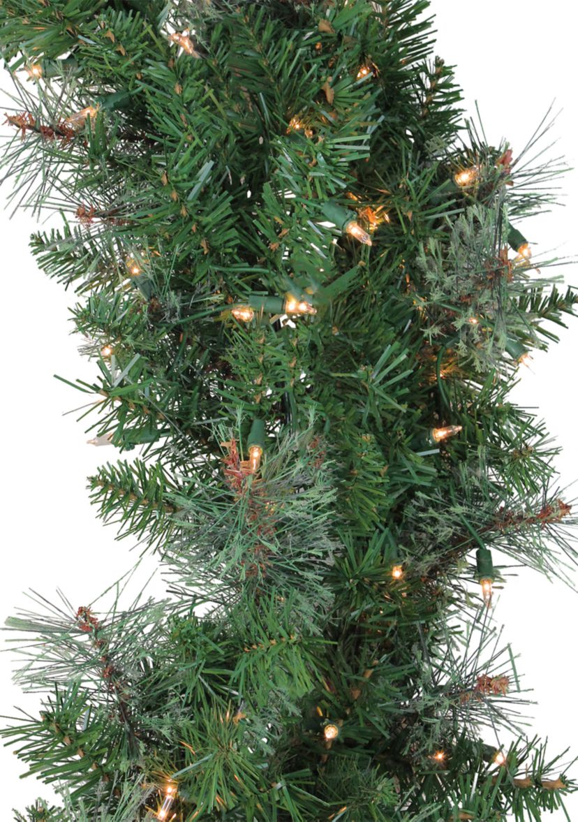 Pre-Lit Mixed Cashmere Pine Artificial Christmas Wreath - 48" Clear Lights